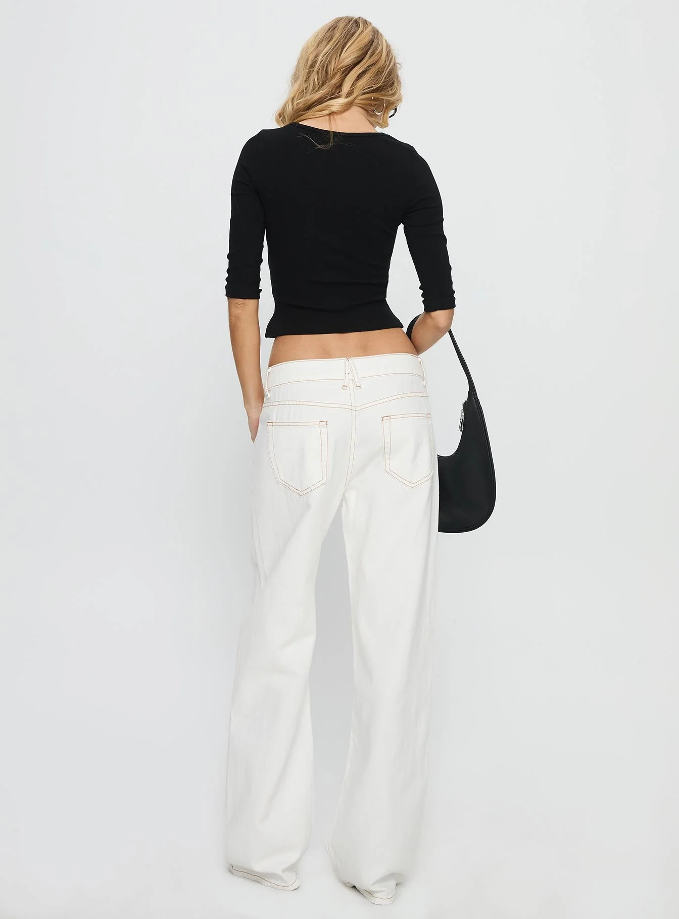 Top Model Low Rise Straight Leg Jeans Porcelain - Image 5