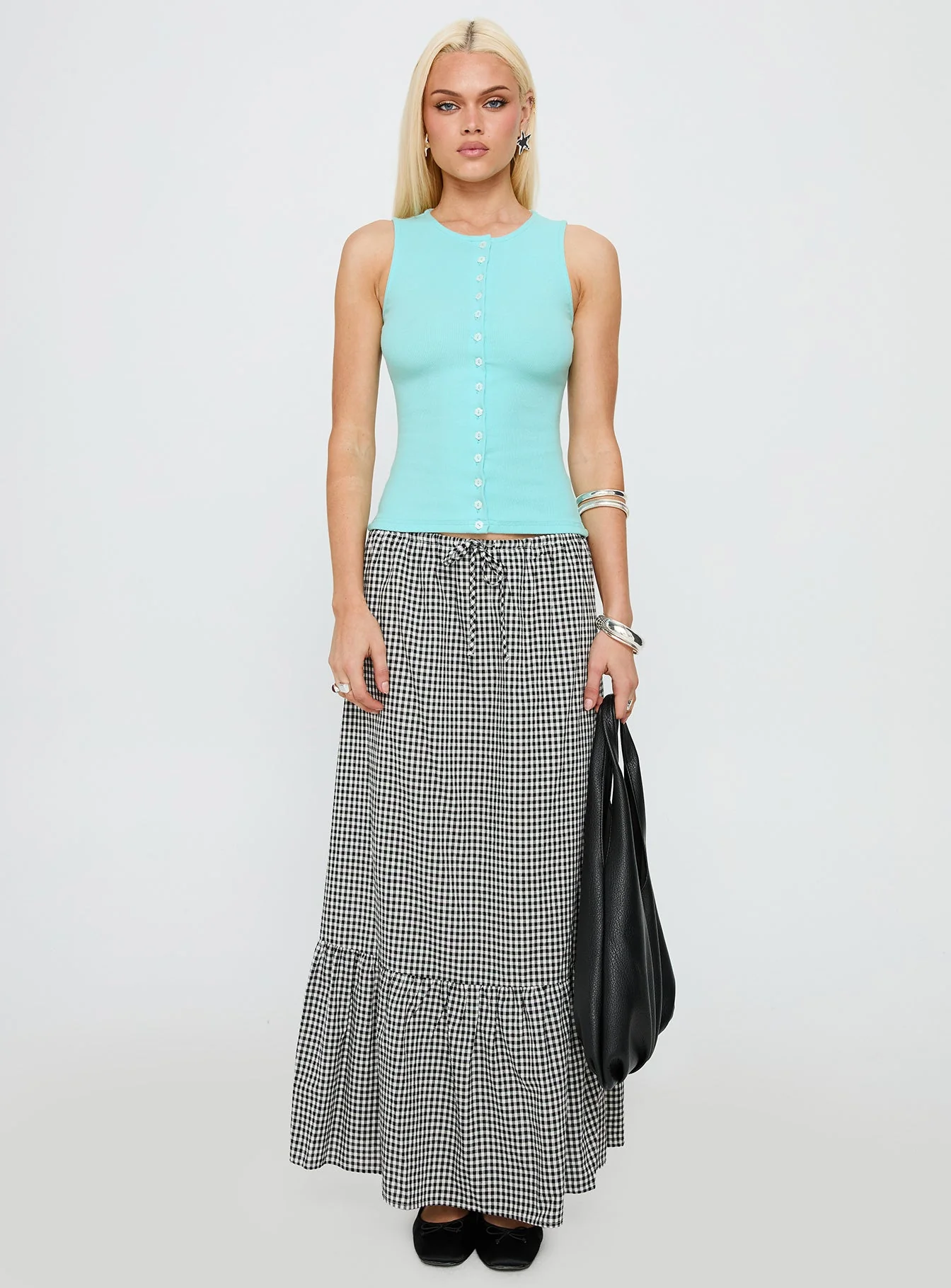 Total Angel Button Up Top Blue - Image 6