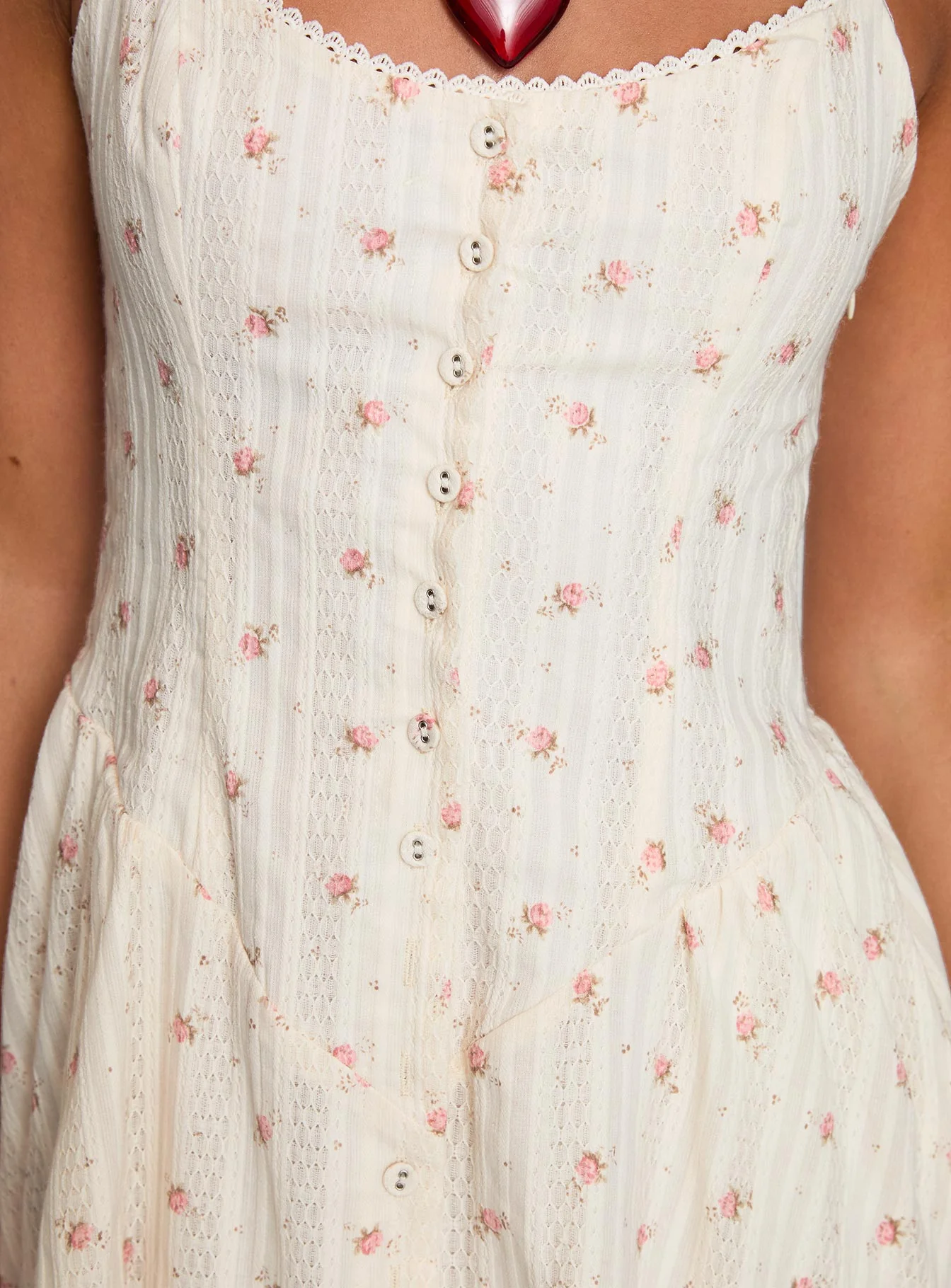 Toulouse Mini Dress Cream / Floral - Image 6