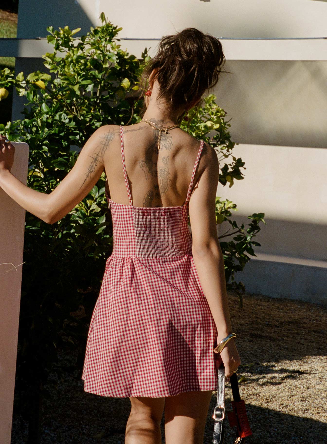 Toulouse Mini Dress Red Gingham - Image 4