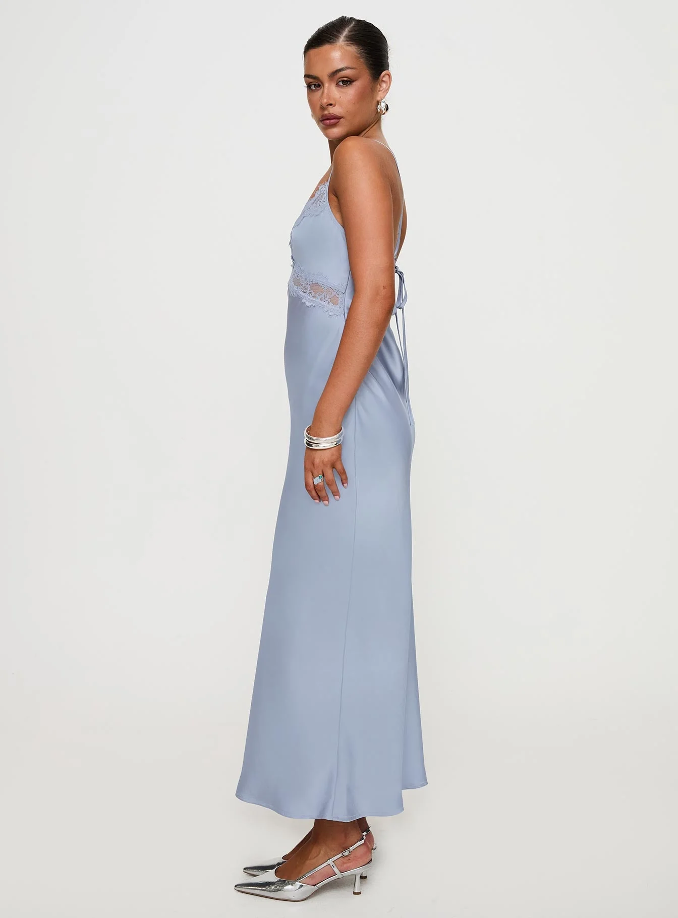Treasure Bias Cut Maxi Dress Blue - Image 4