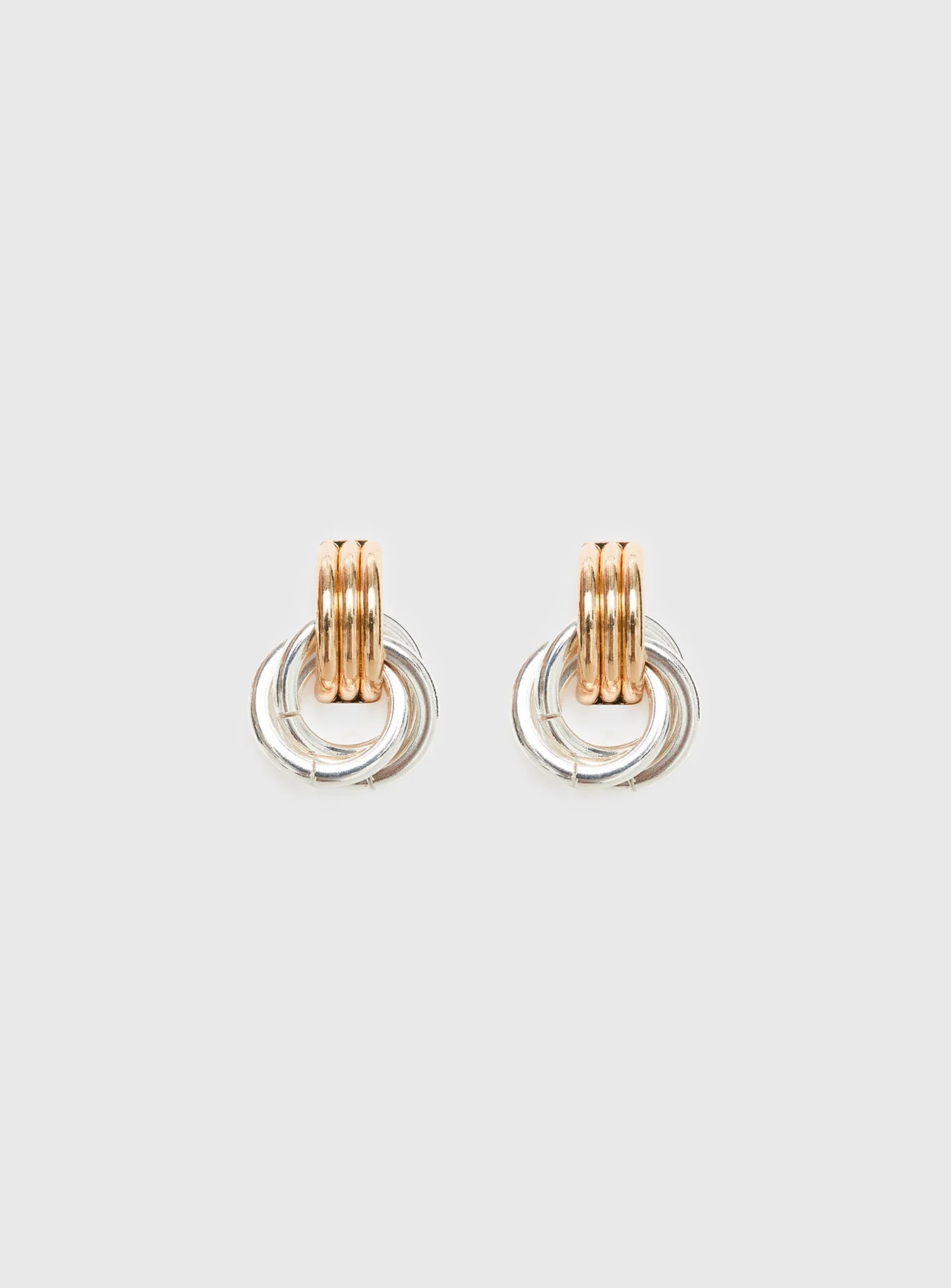 Trishy Linked Earrings Gold / Silver - Image 2
