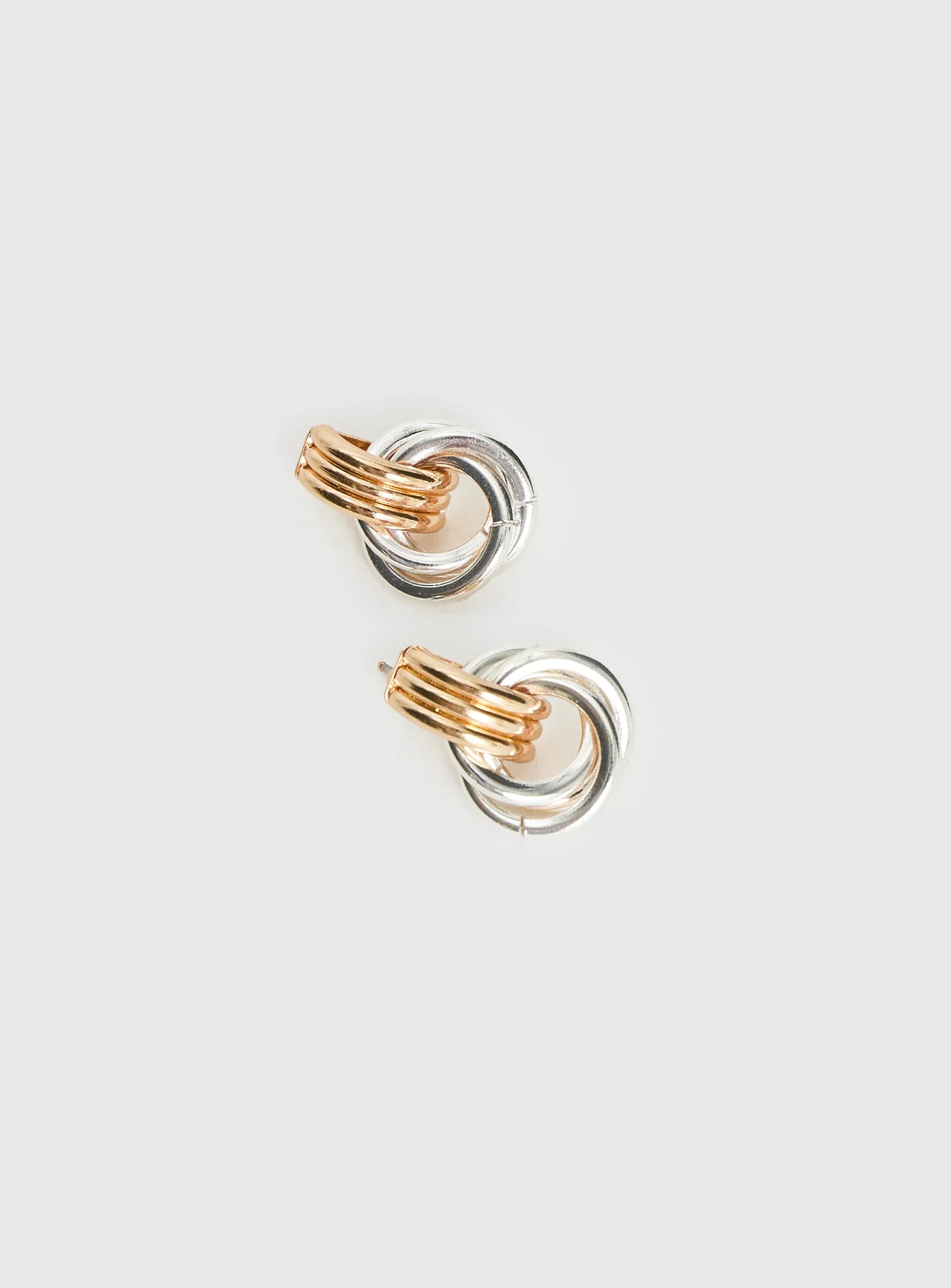 Trishy Linked Earrings Gold / Silver - Image 3