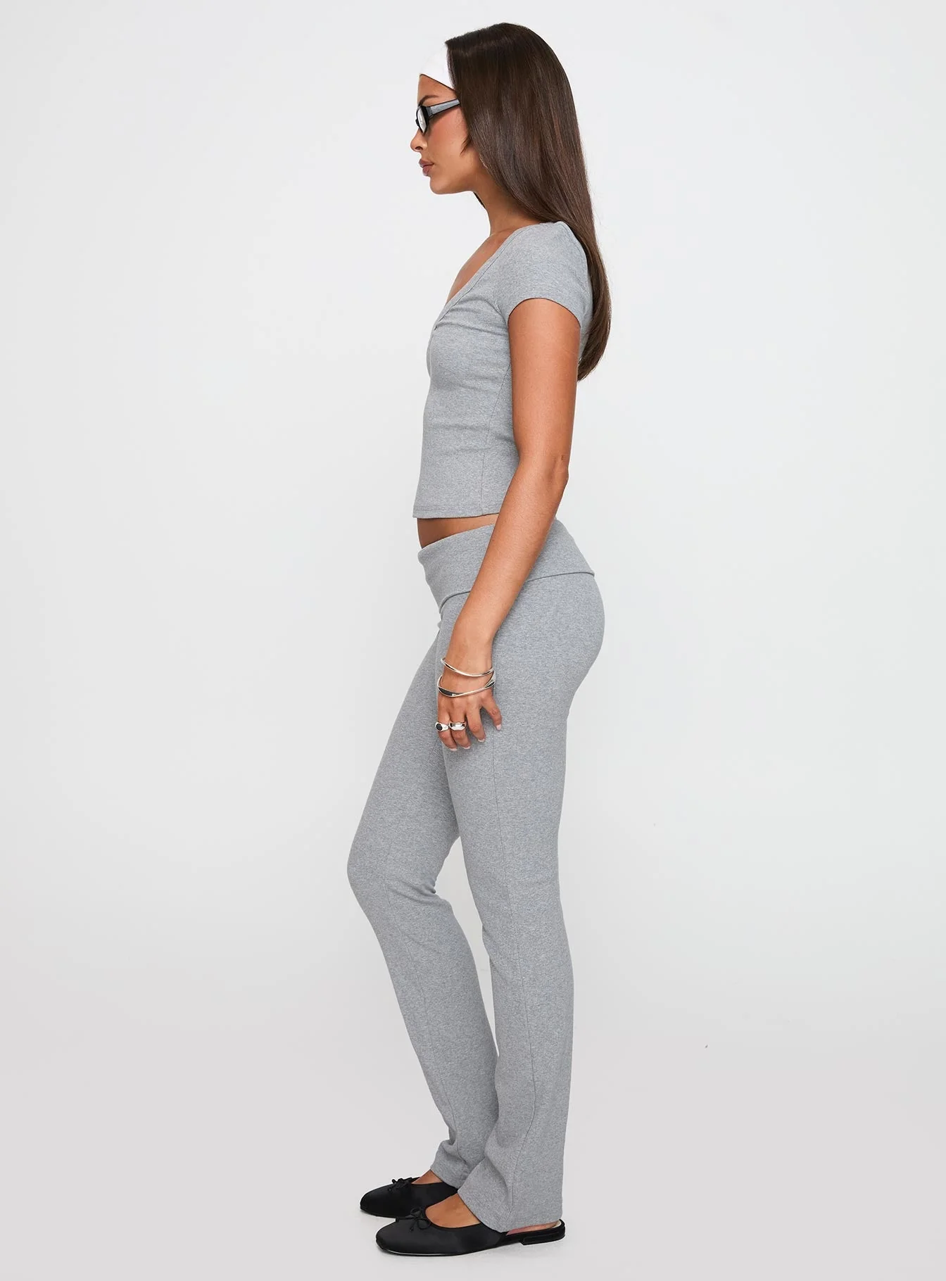 Truth Be Told Straight Leg Pant Grey Marle - Image 4