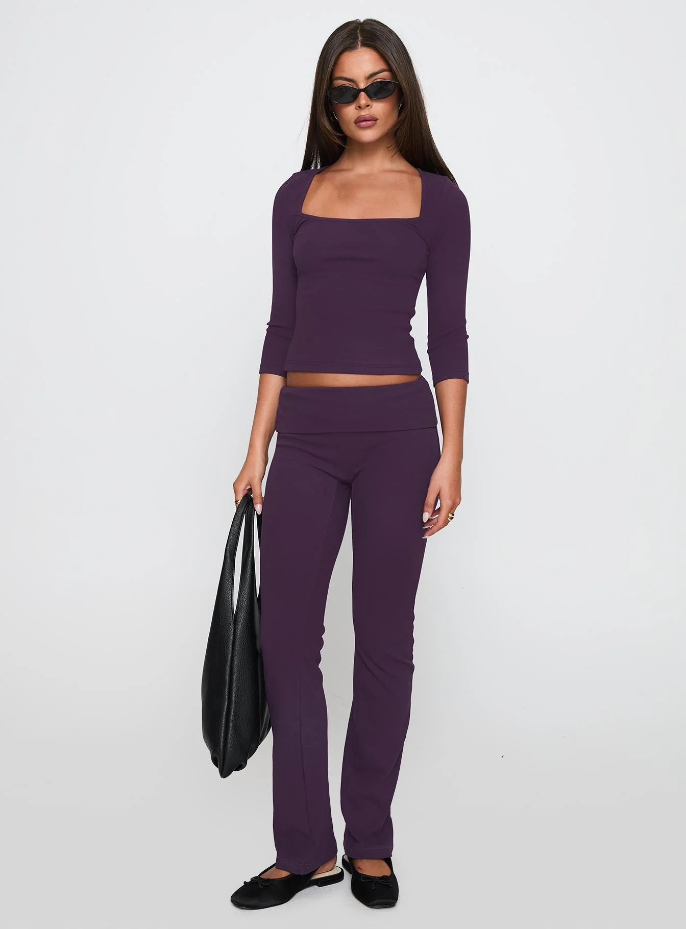 Truth Be Told Straight Leg Pant Purple - Image 3
