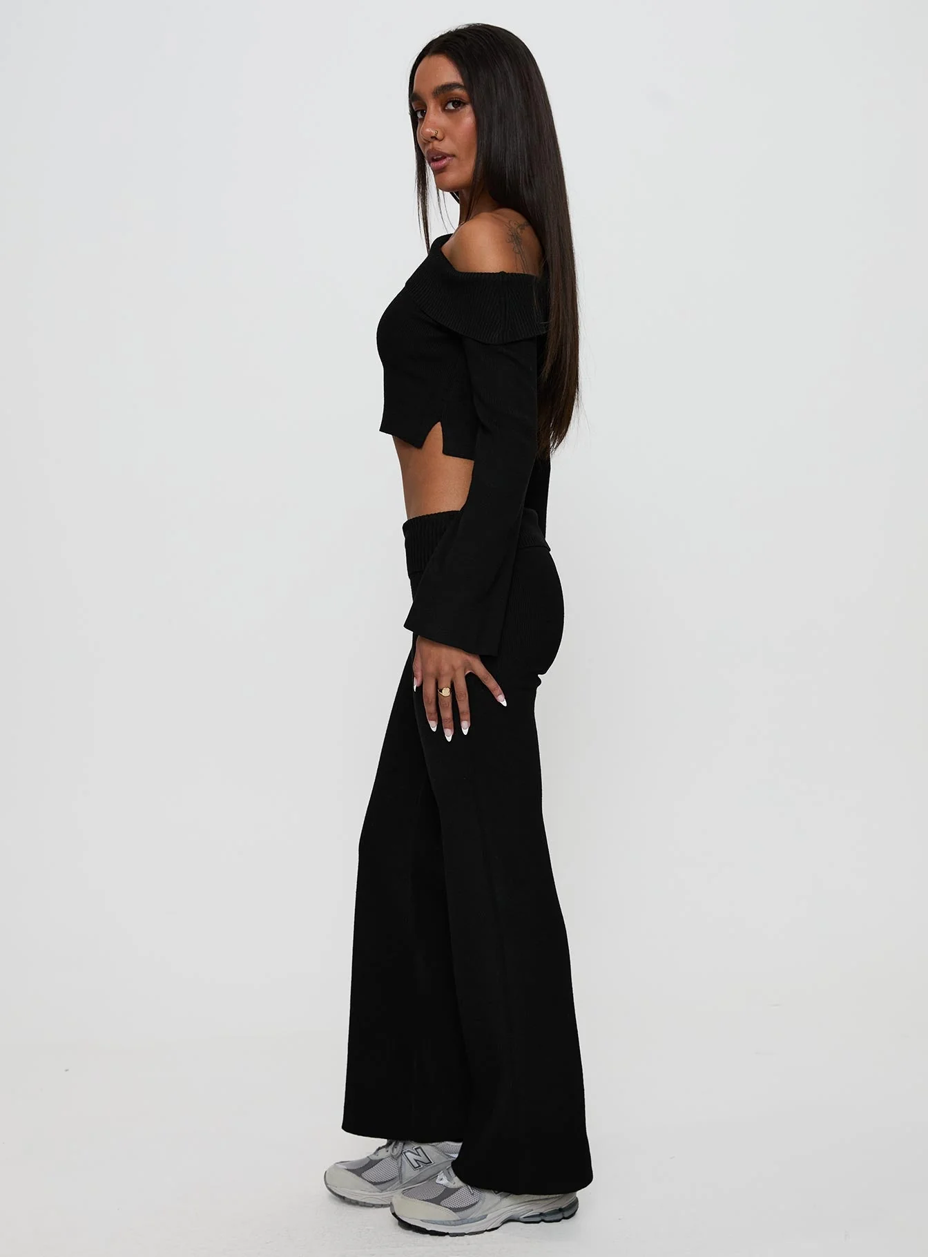 Try Me Knit Pants Black - Image 4