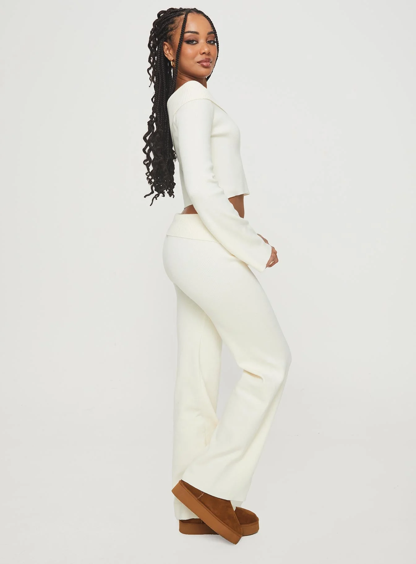 Try Me Knit Pants Cream - Image 4