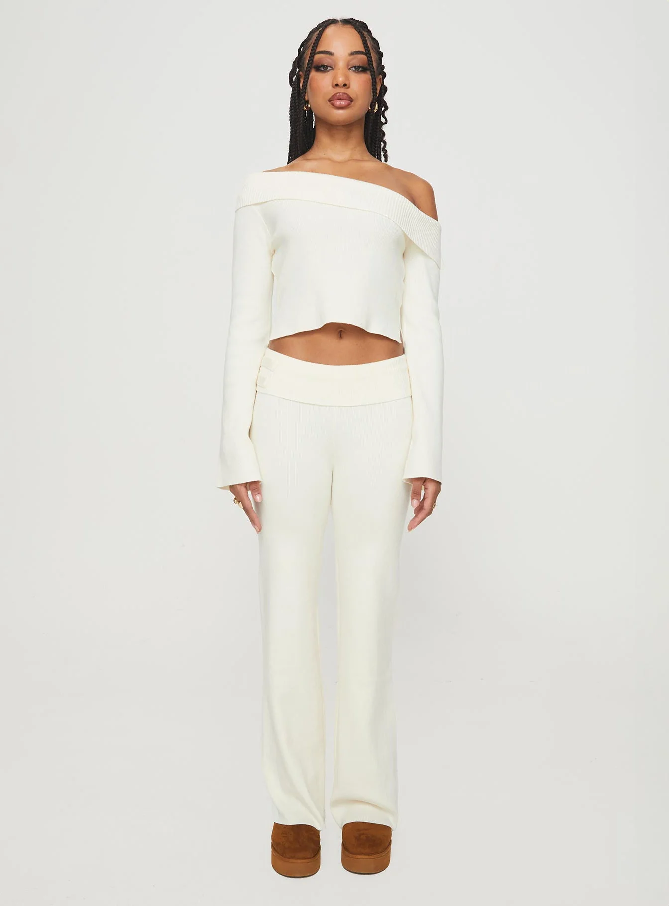 Try Me Knit Pants Cream - Image 7