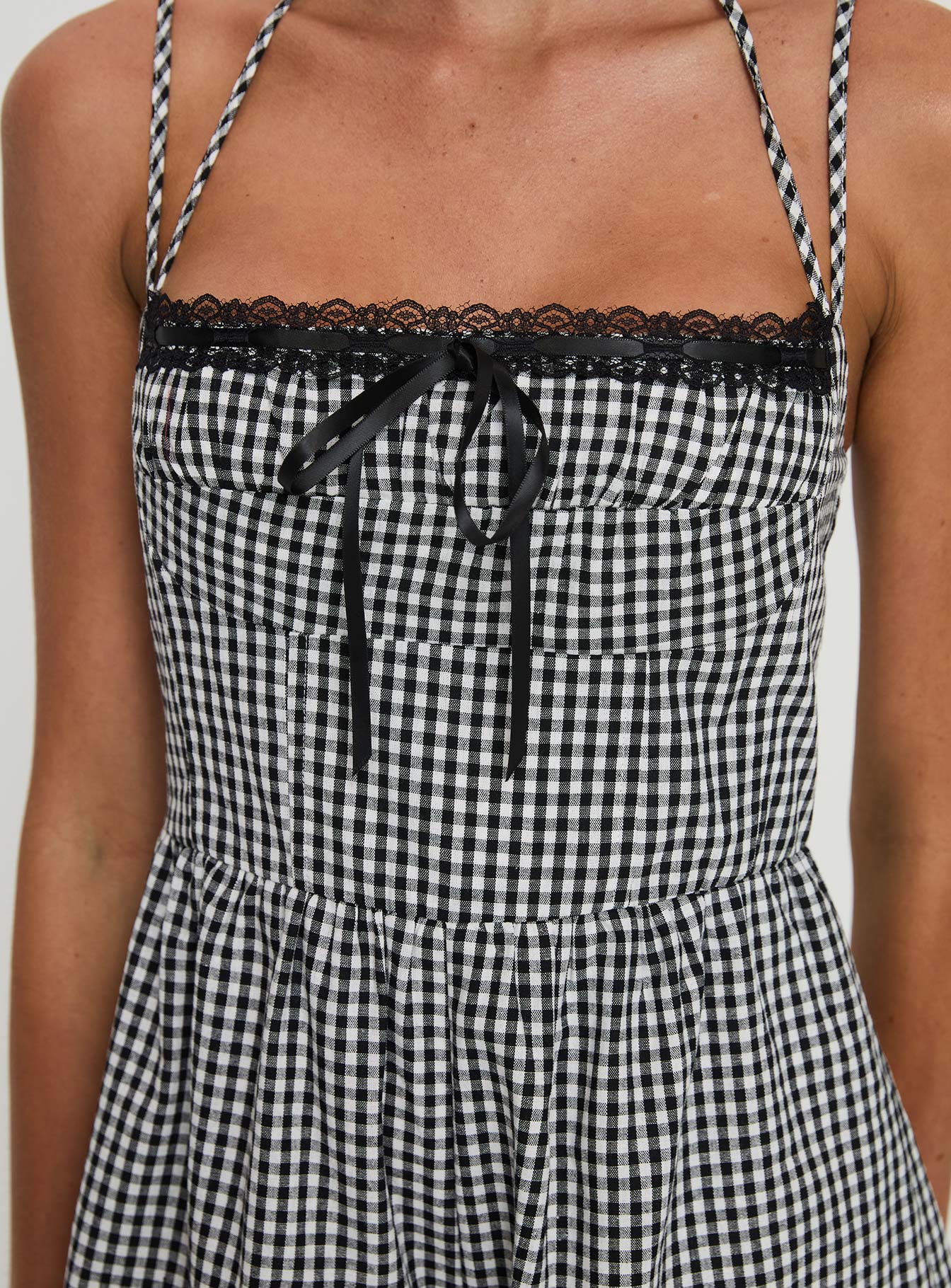 Trynia Romper  Black / White Gingham - Image 6