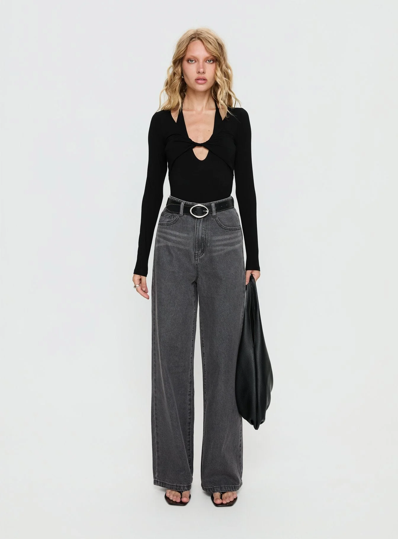 Tulia Long Sleeve Layered Bodysuit Black - Image 7