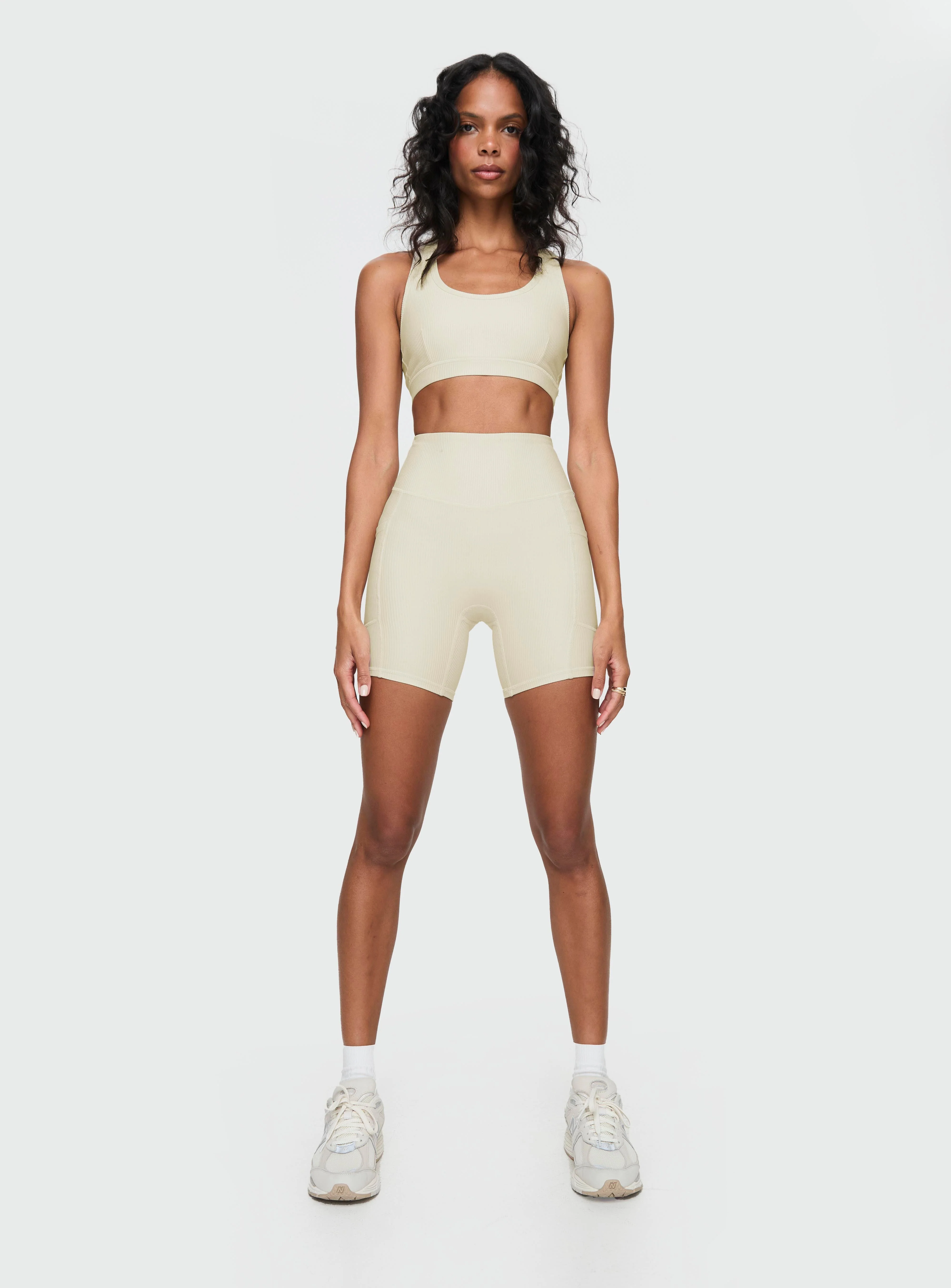 Turbo Activewear Rib Top Latte - Image 7
