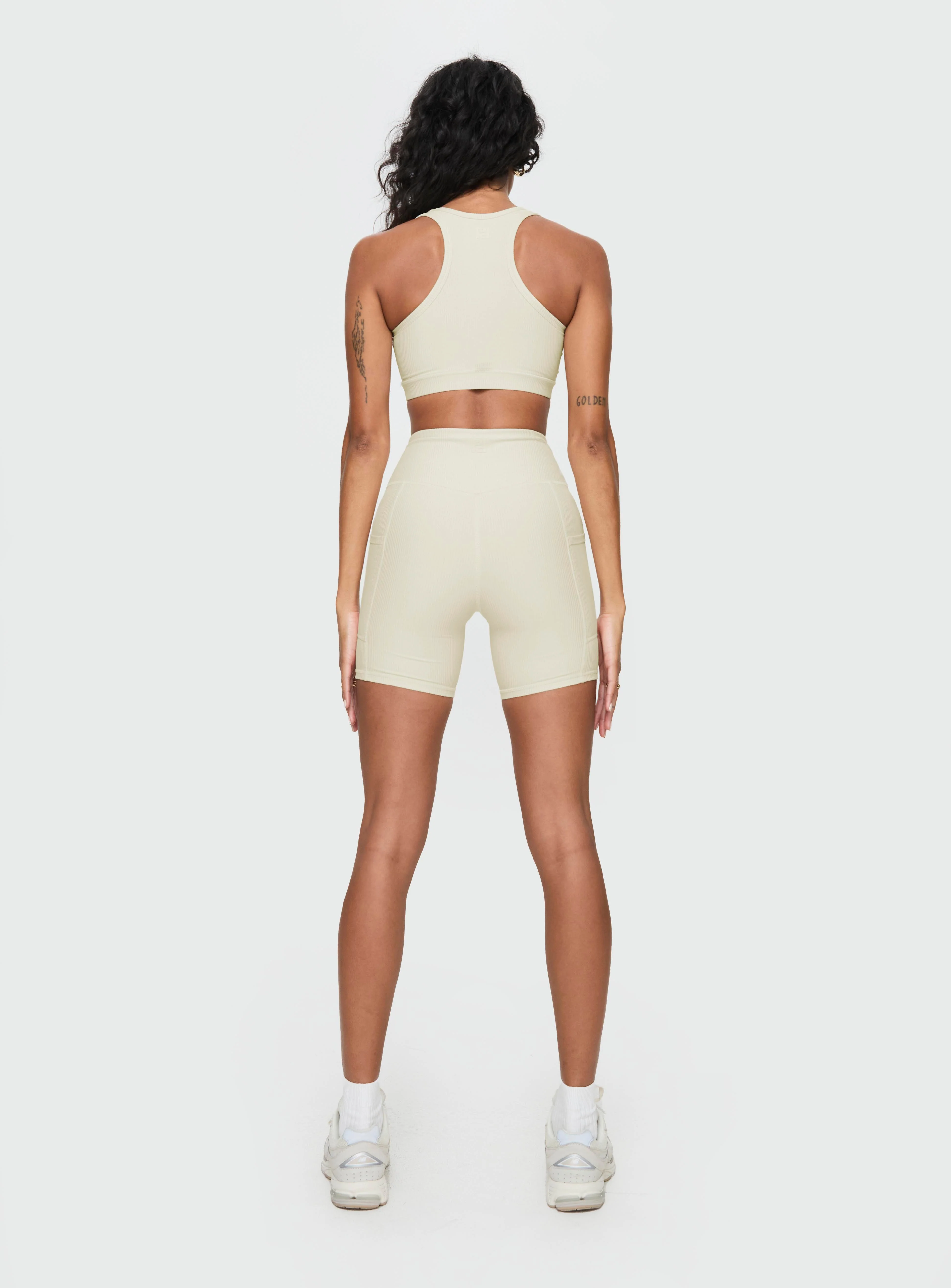 Turbo Activewear Rib Top Latte - Image 8