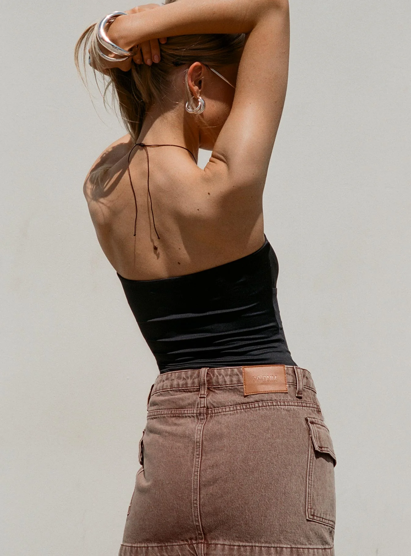 Turlock Cut Out Strapless Top Black - Image 4
