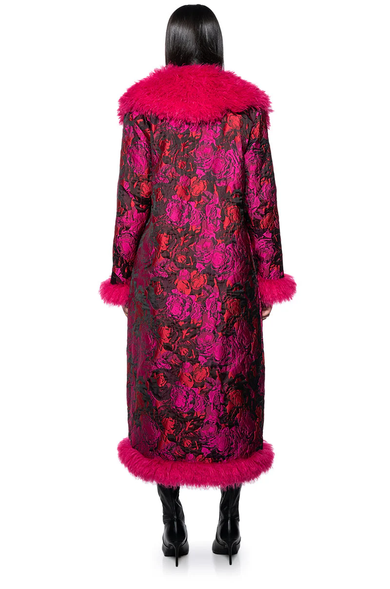 BROCADE PENNY LANE COAT WITH FAUX FUR - Image 5