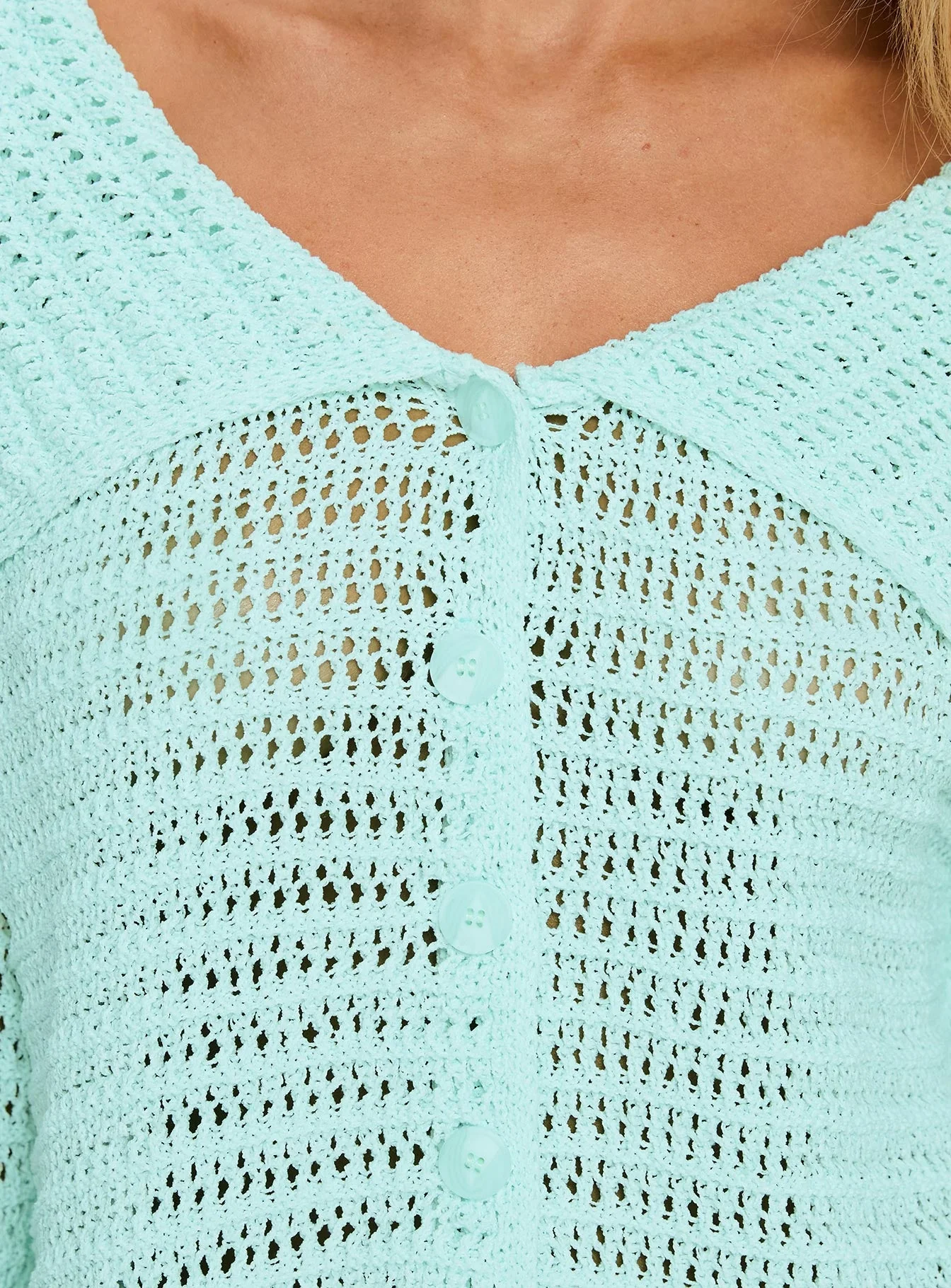 Tuscon Crochet Sweater Blue - Image 6