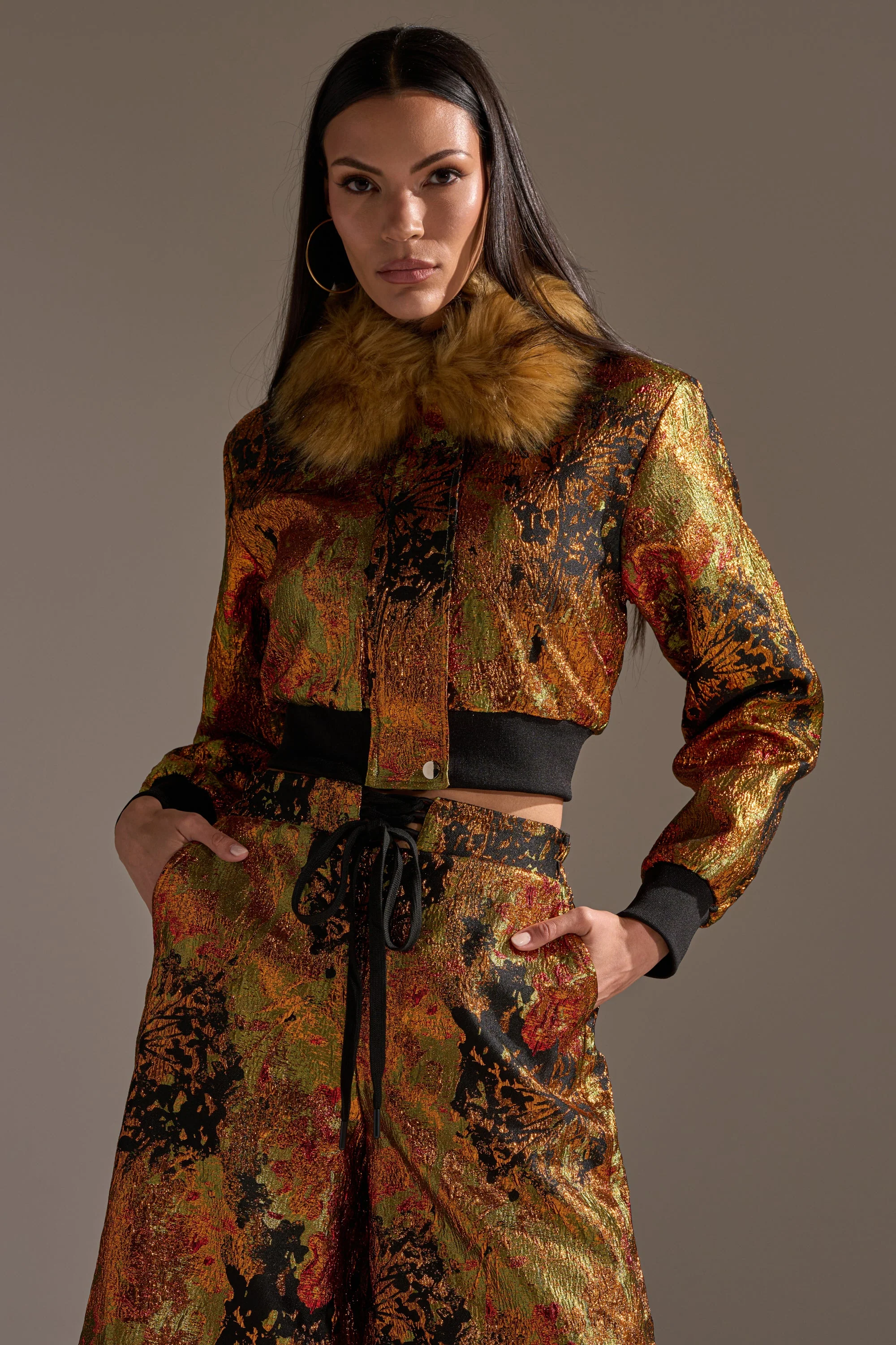 TWIN FLAME BROCADE BOMBER - Image 6