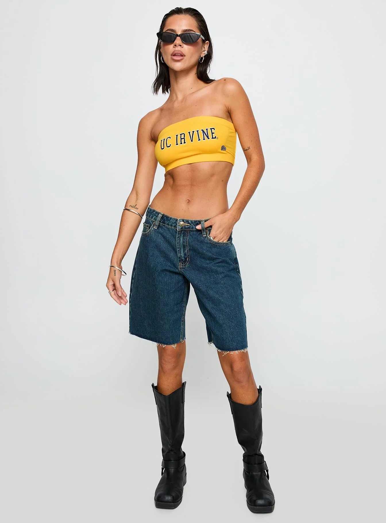 UC Irvine Bandeau Top Gold - Image 3