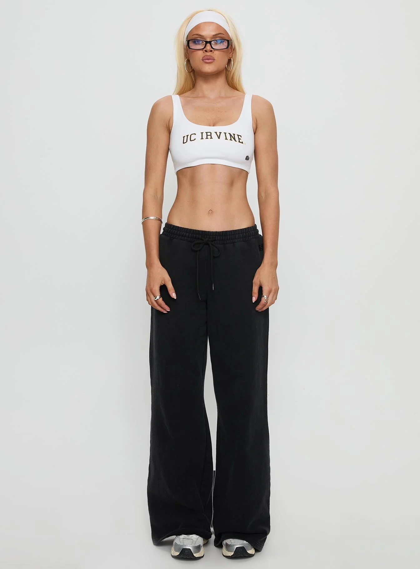 UC Irvine Scoop Neck Crop Top White - Image 7