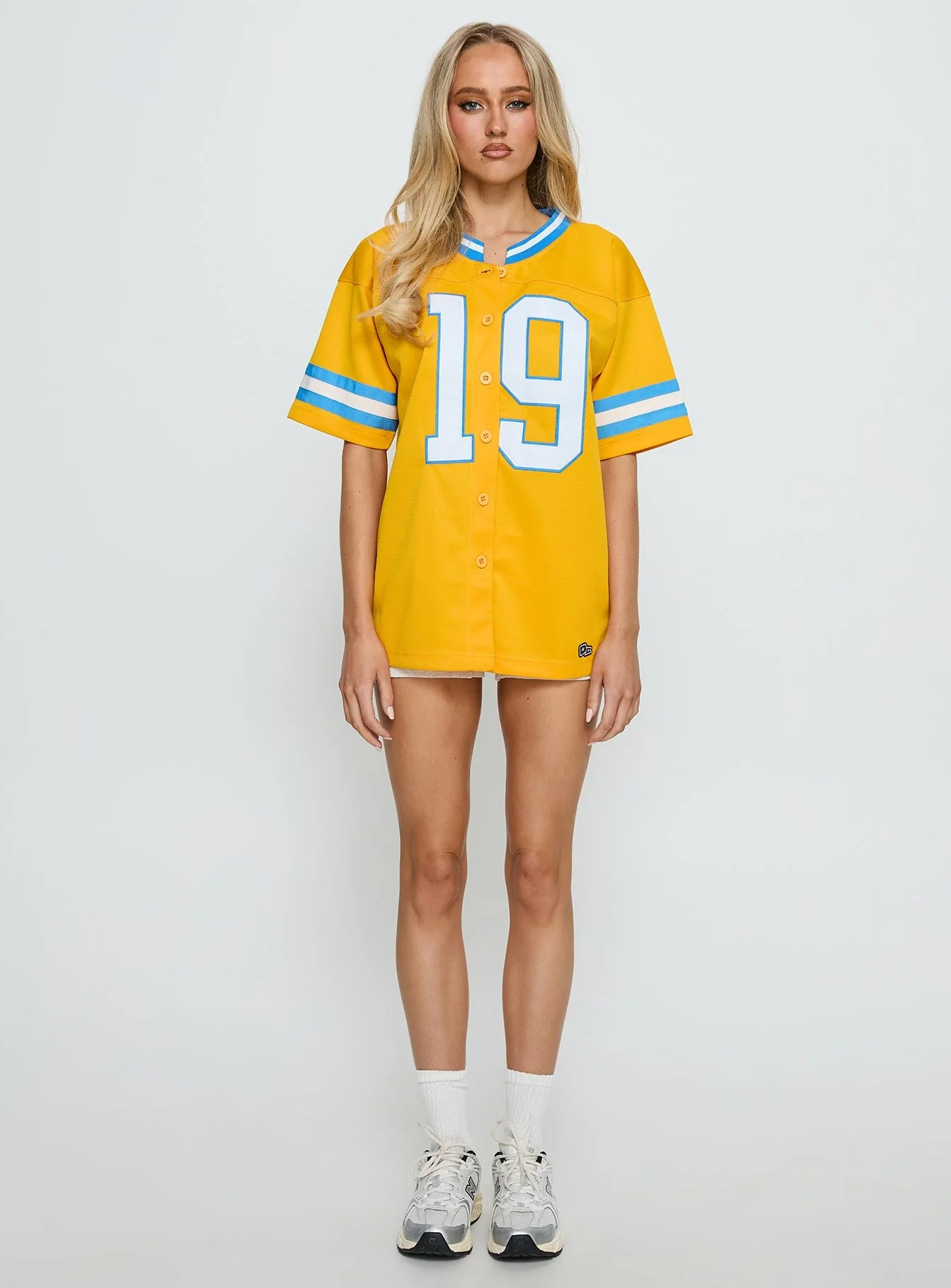 UCLA Football Button Down Jersey Gold - Image 7