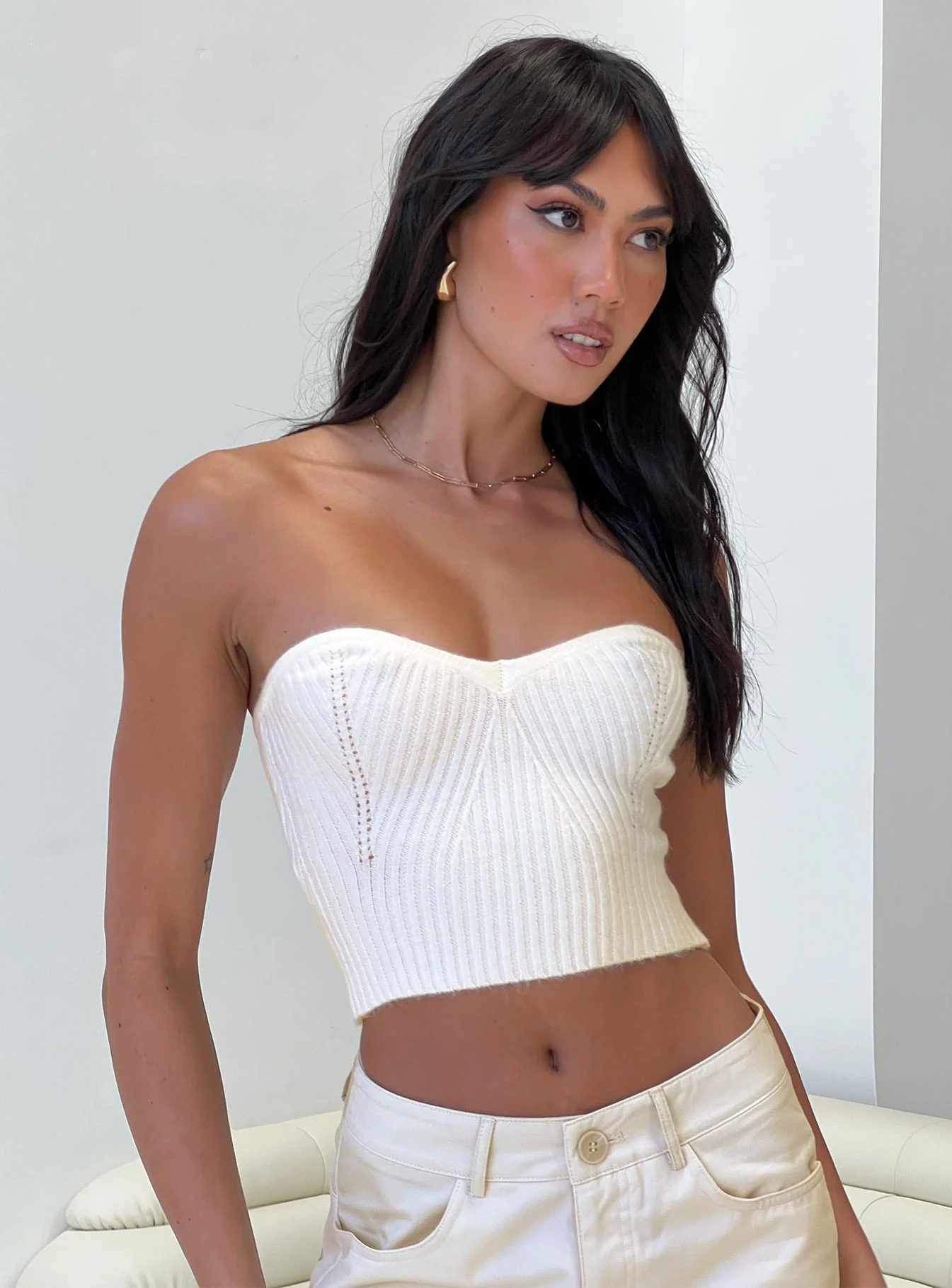 Ulara Strapless Top White - Image 3
