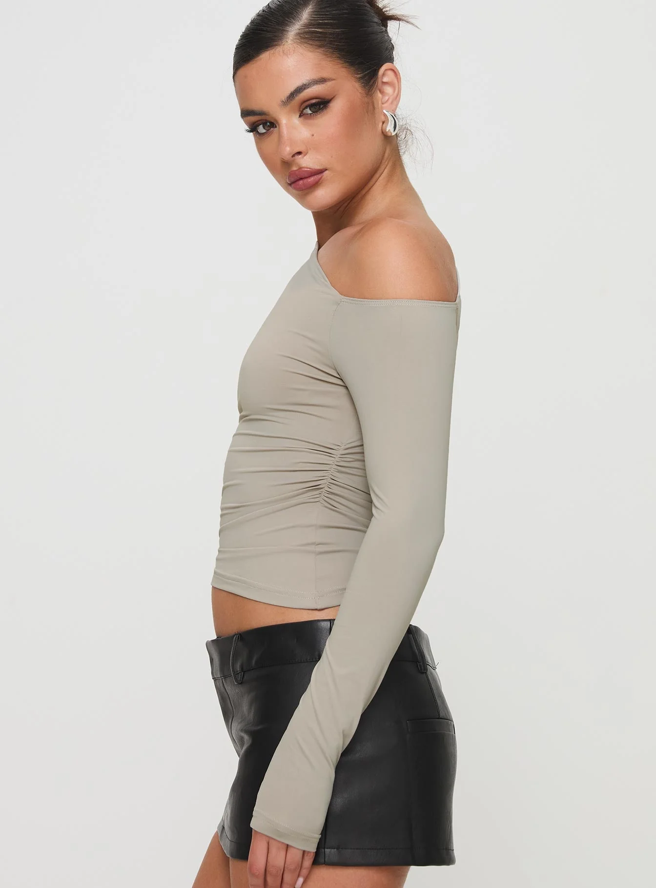Unplugged Long Sleeve Top Grey - Image 3