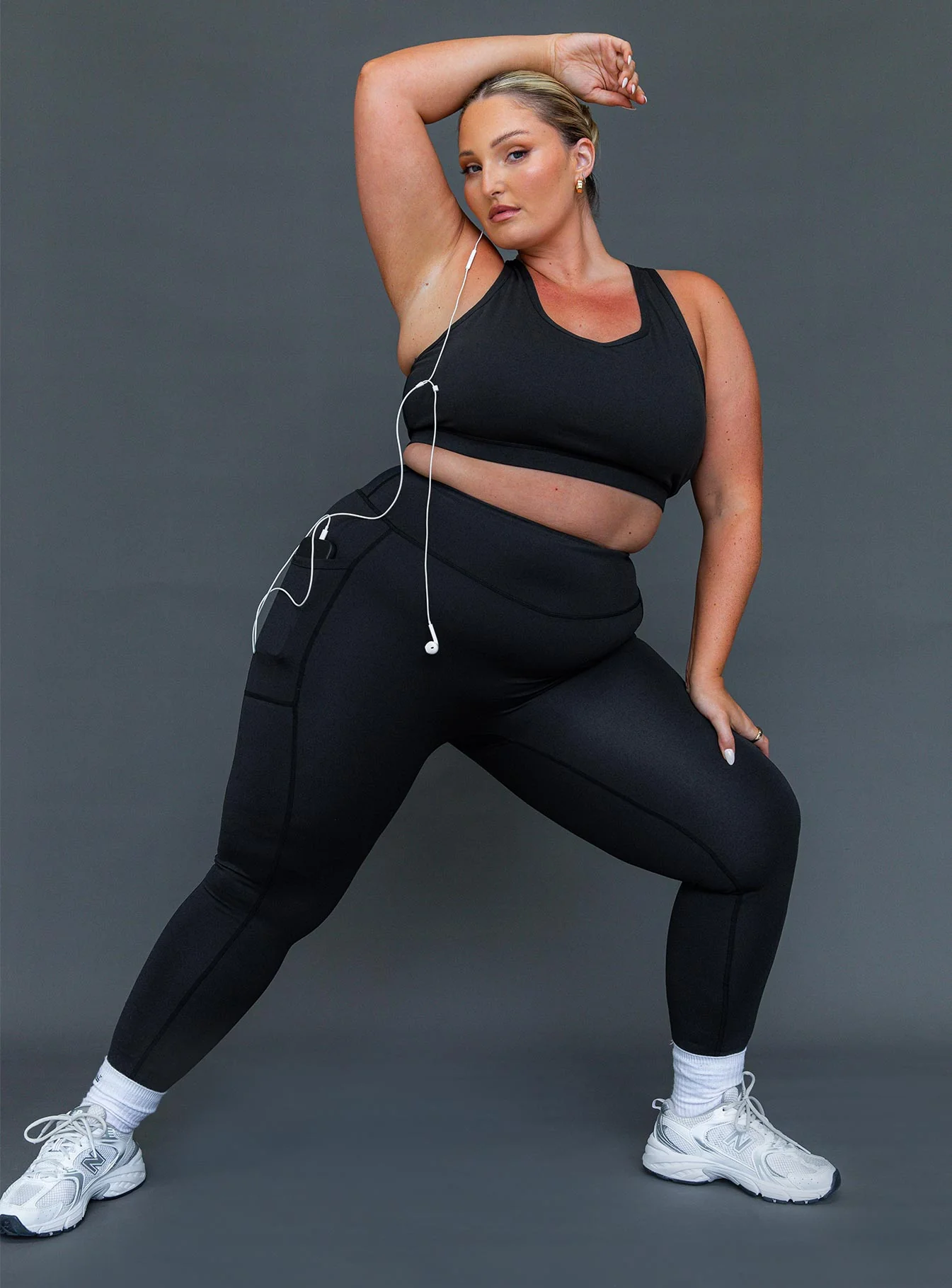Unstoppable Activewear 7/8 Leggings Black Curve - Image 3