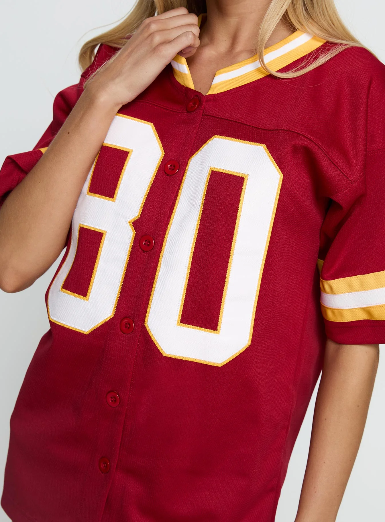 USC Football Button Down Jersey Cardinal - Image 6