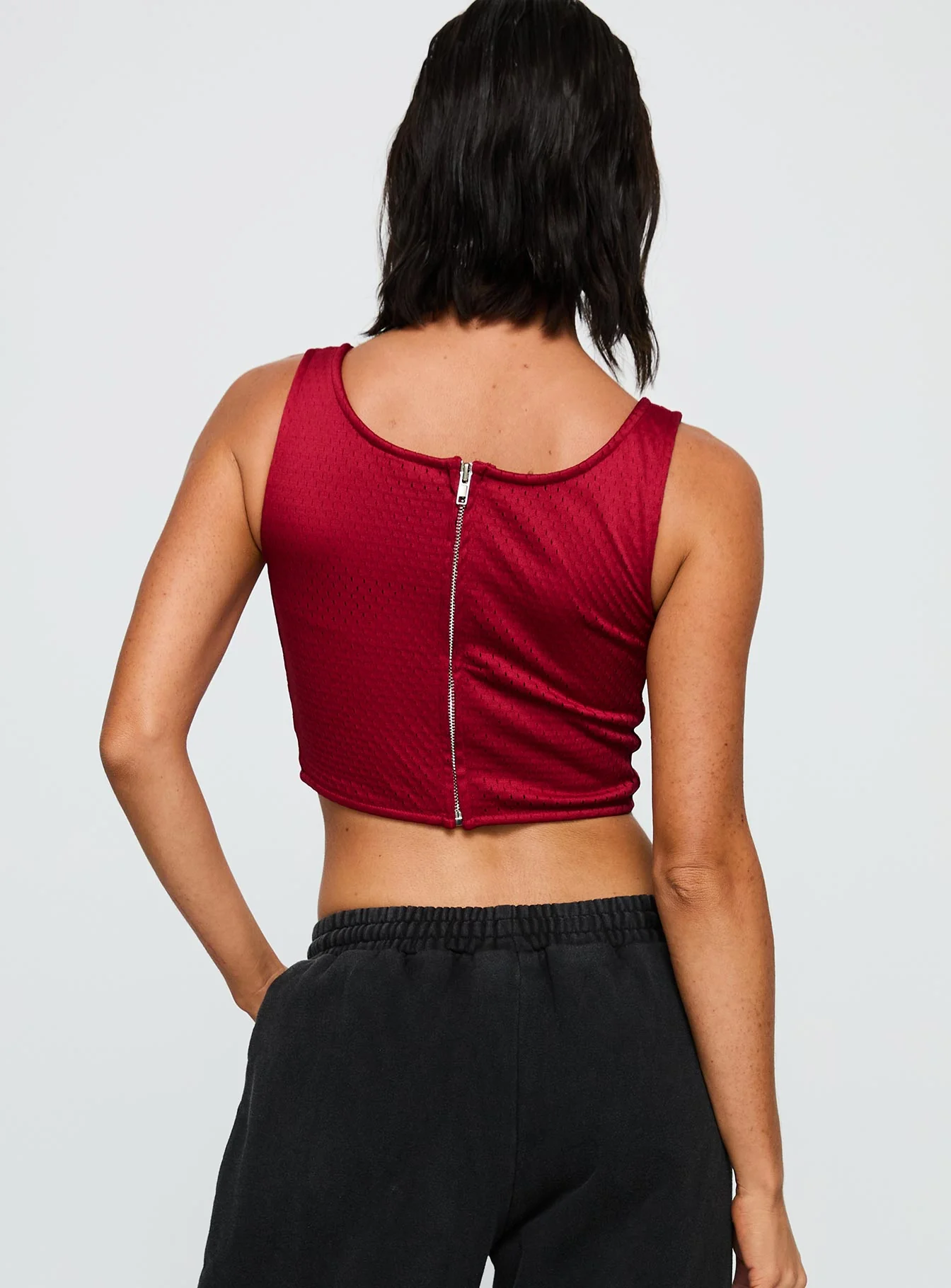 USC Jersey Corset Top Cardinal - Image 5