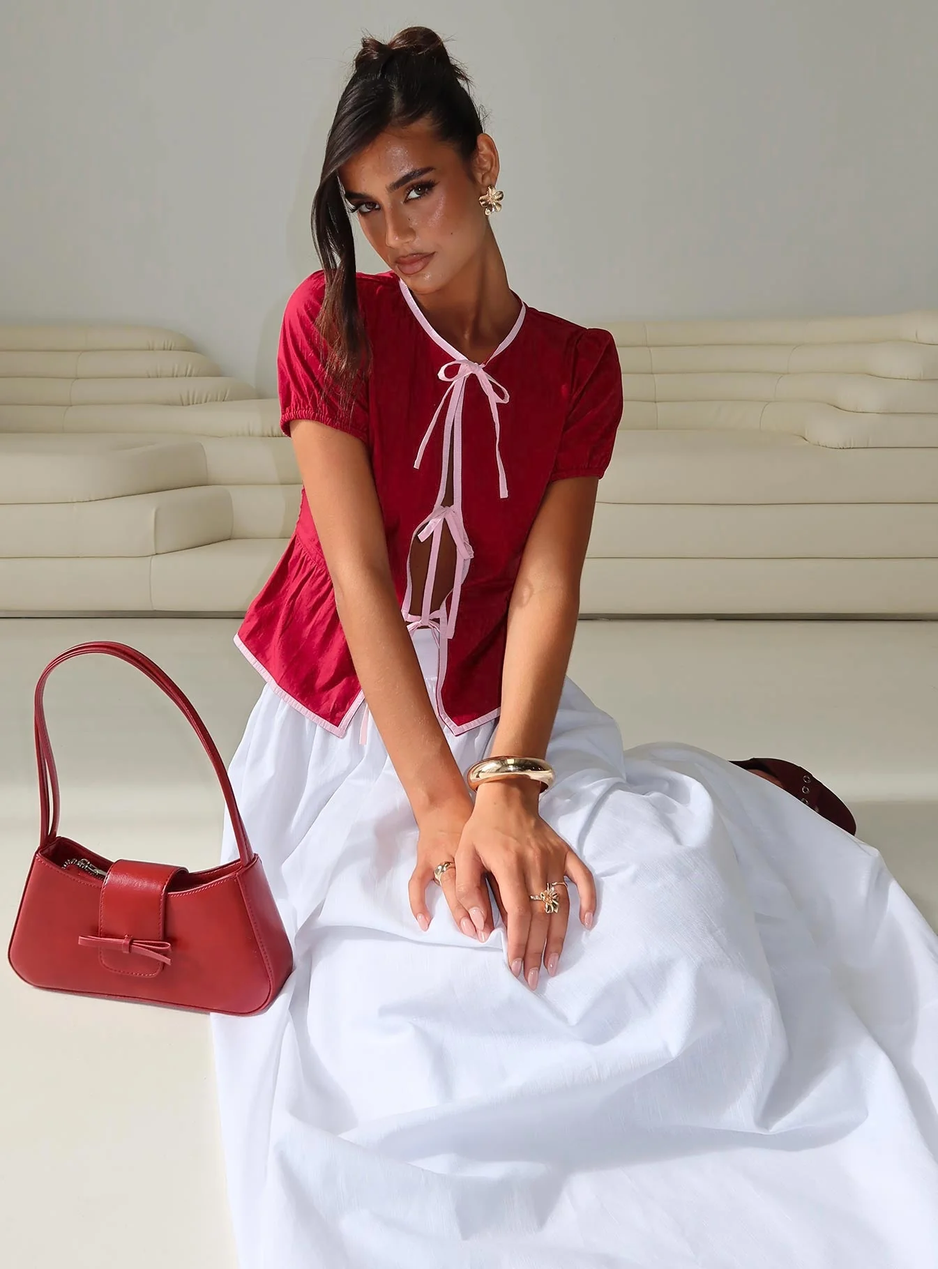 Valerio Maxi Skirt White - Image 6