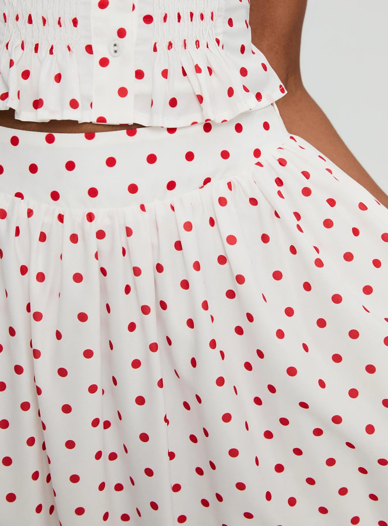 Valerio Maxi Skirt White / Red - Image 6
