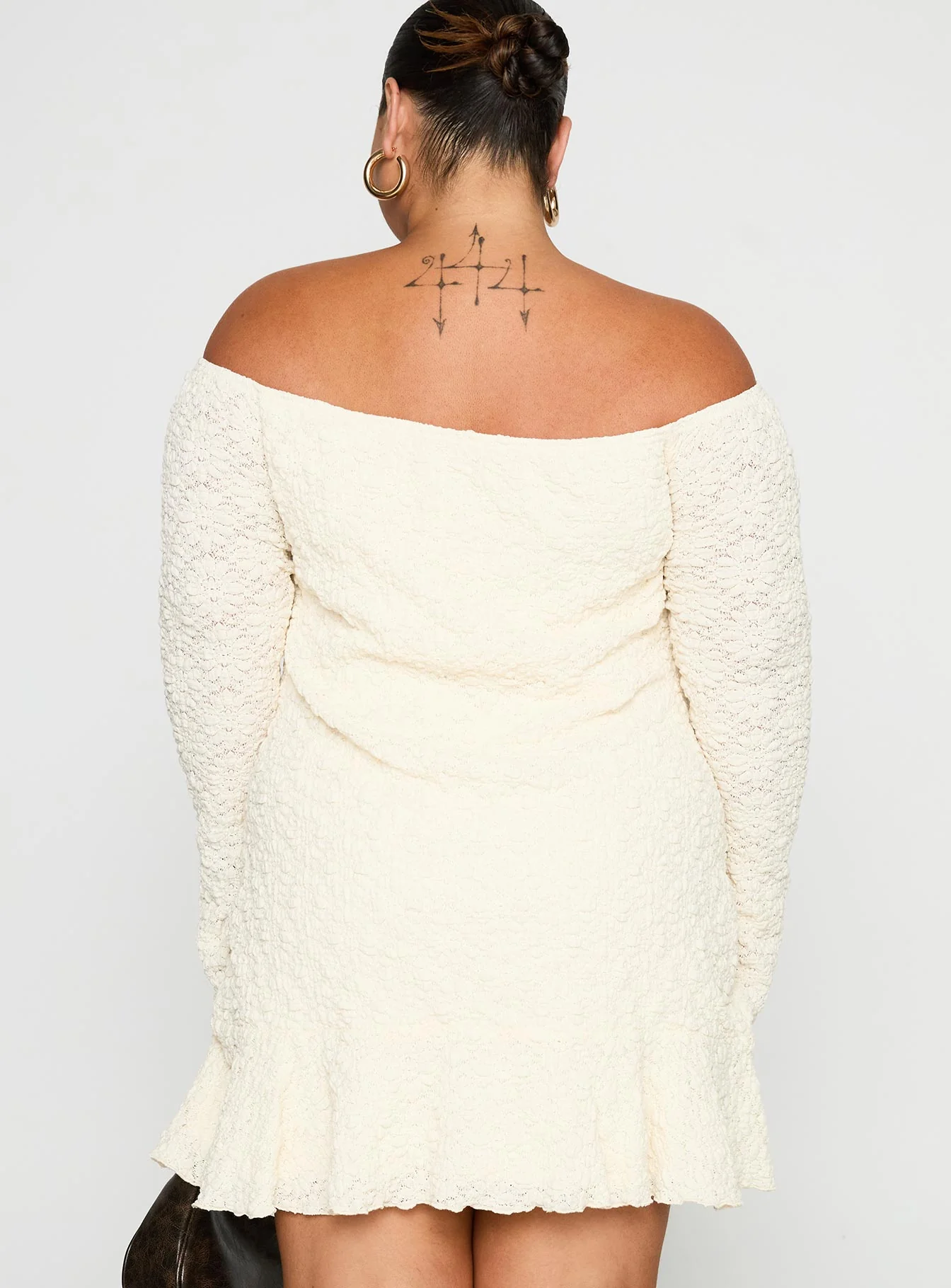 Vancesca Strapless Mini Dress Cream Curve - Image 5