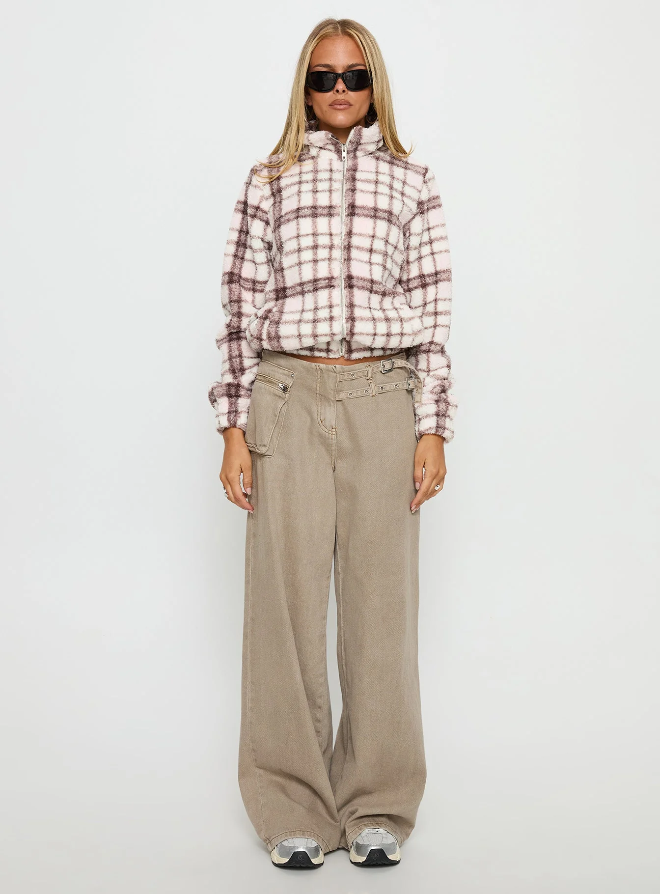 Vannessa Collared Jacket Pink Check - Image 7