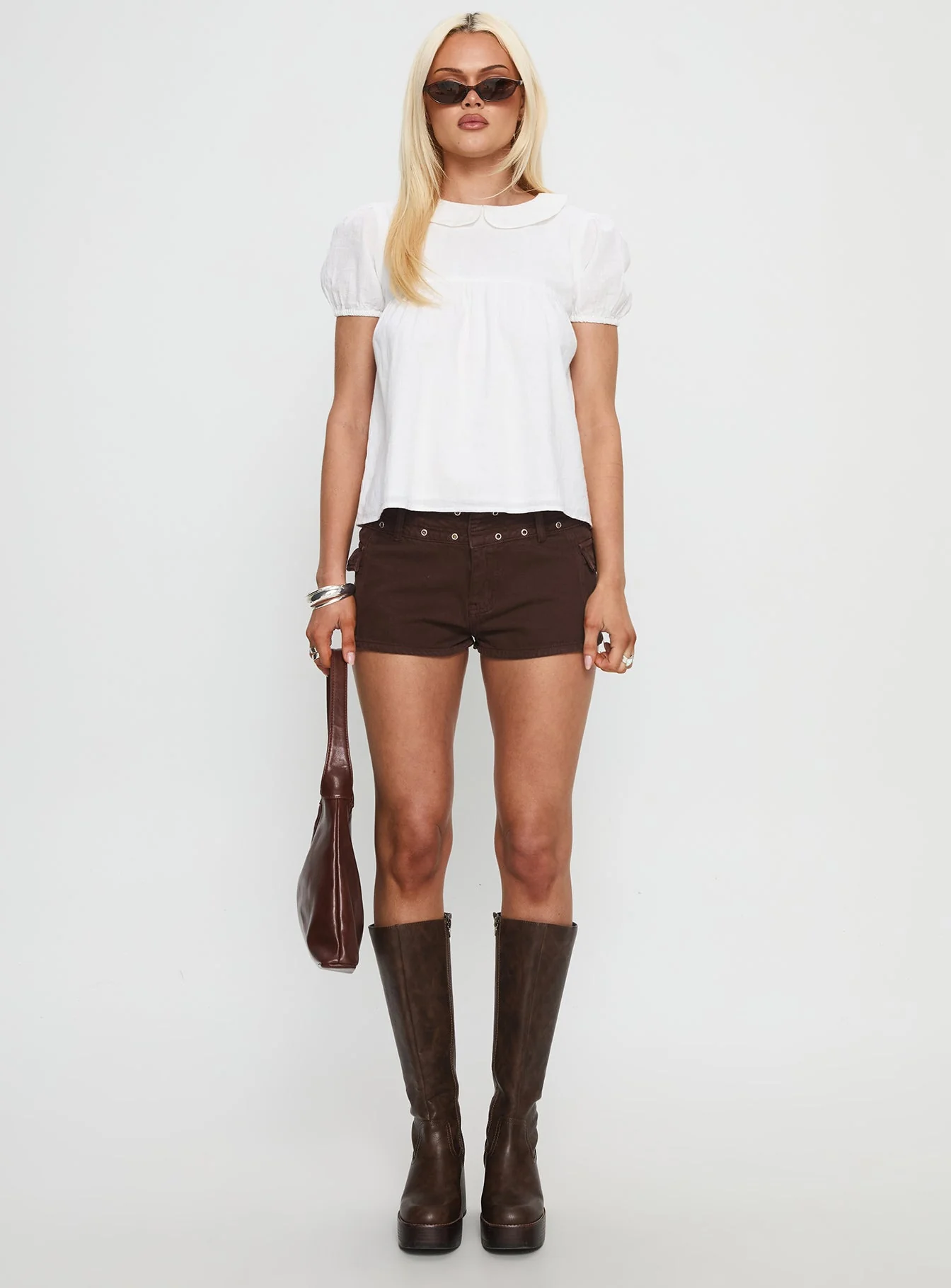 Vaylen Collared Blouse Top White - Image 7