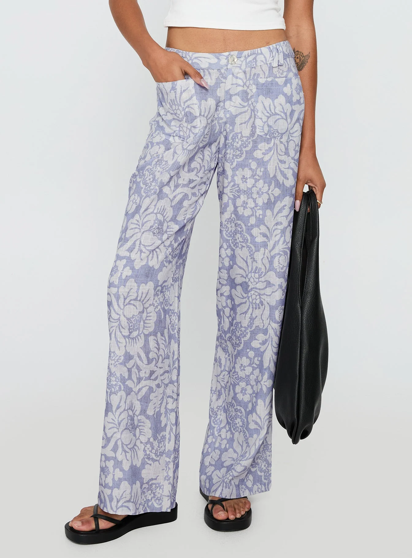Vendi Low Rise Pant Lilac Floral - Image 2