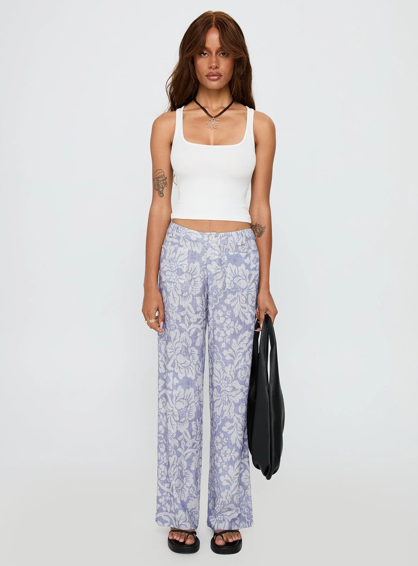Vendi Low Rise Pant Lilac Floral - Image 7