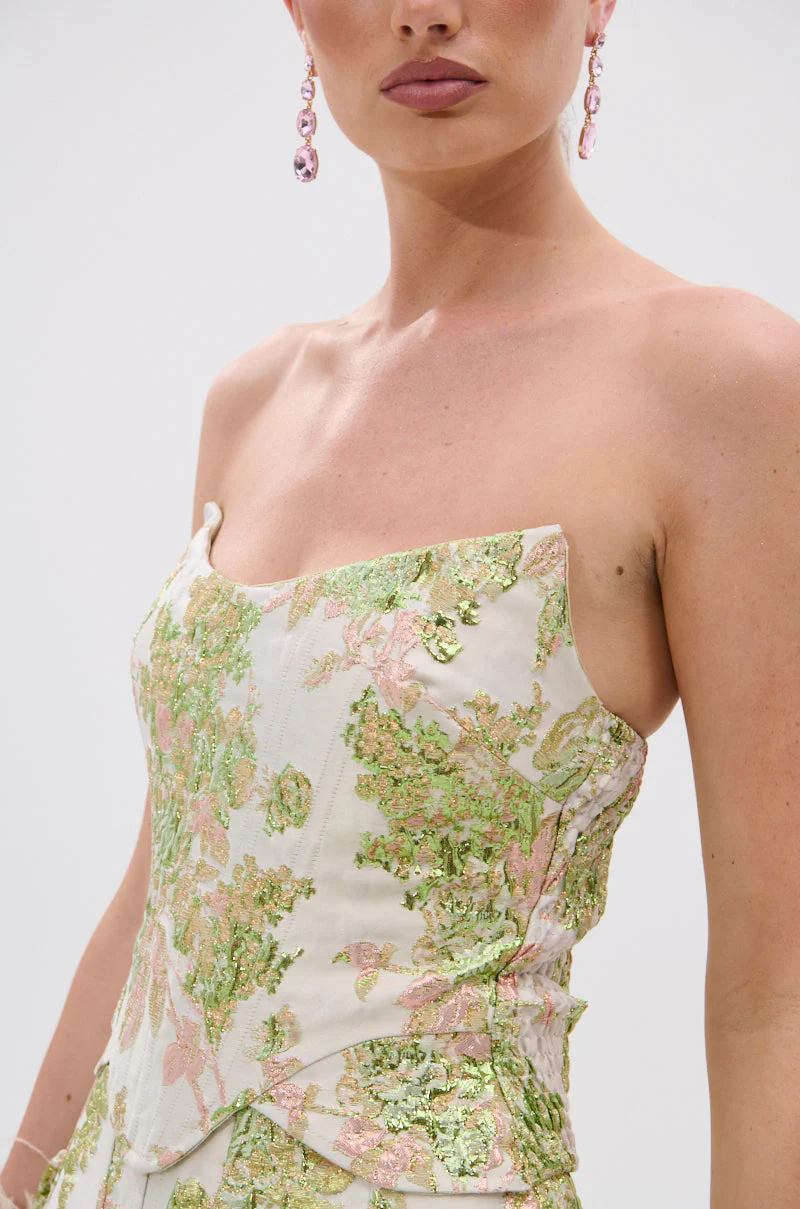 VENETIAN FLORAL BROCADE CORSET - Image 11