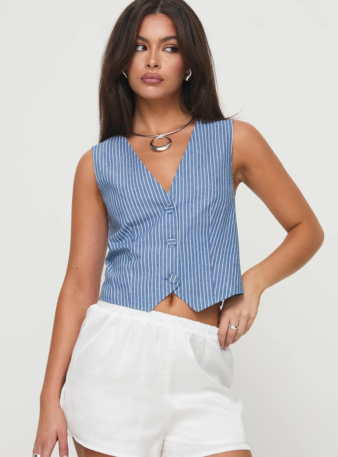 Veridian Vest Blue Stripe - Image 2