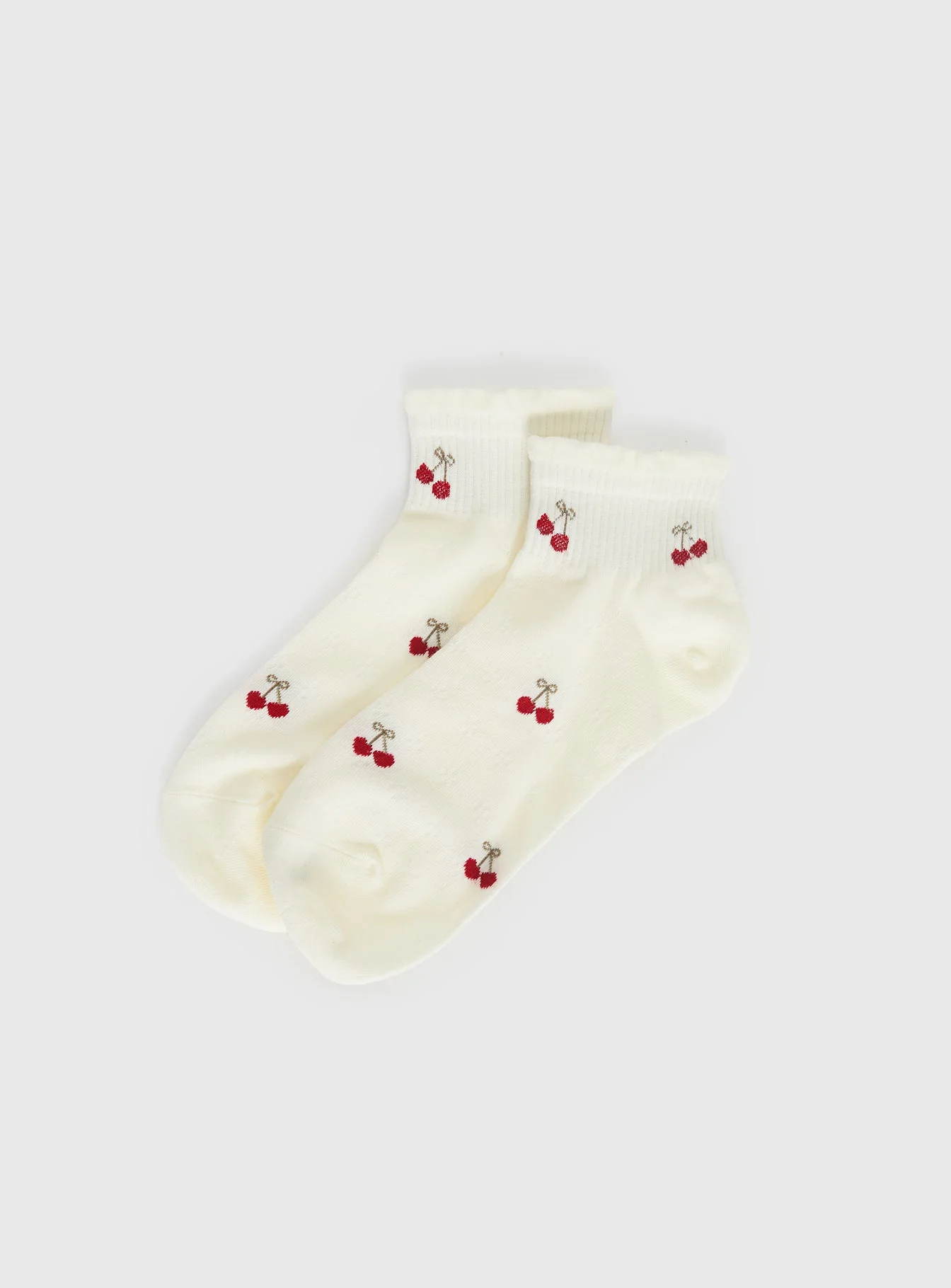 Vesira Frill Socks Cherry - Image 2