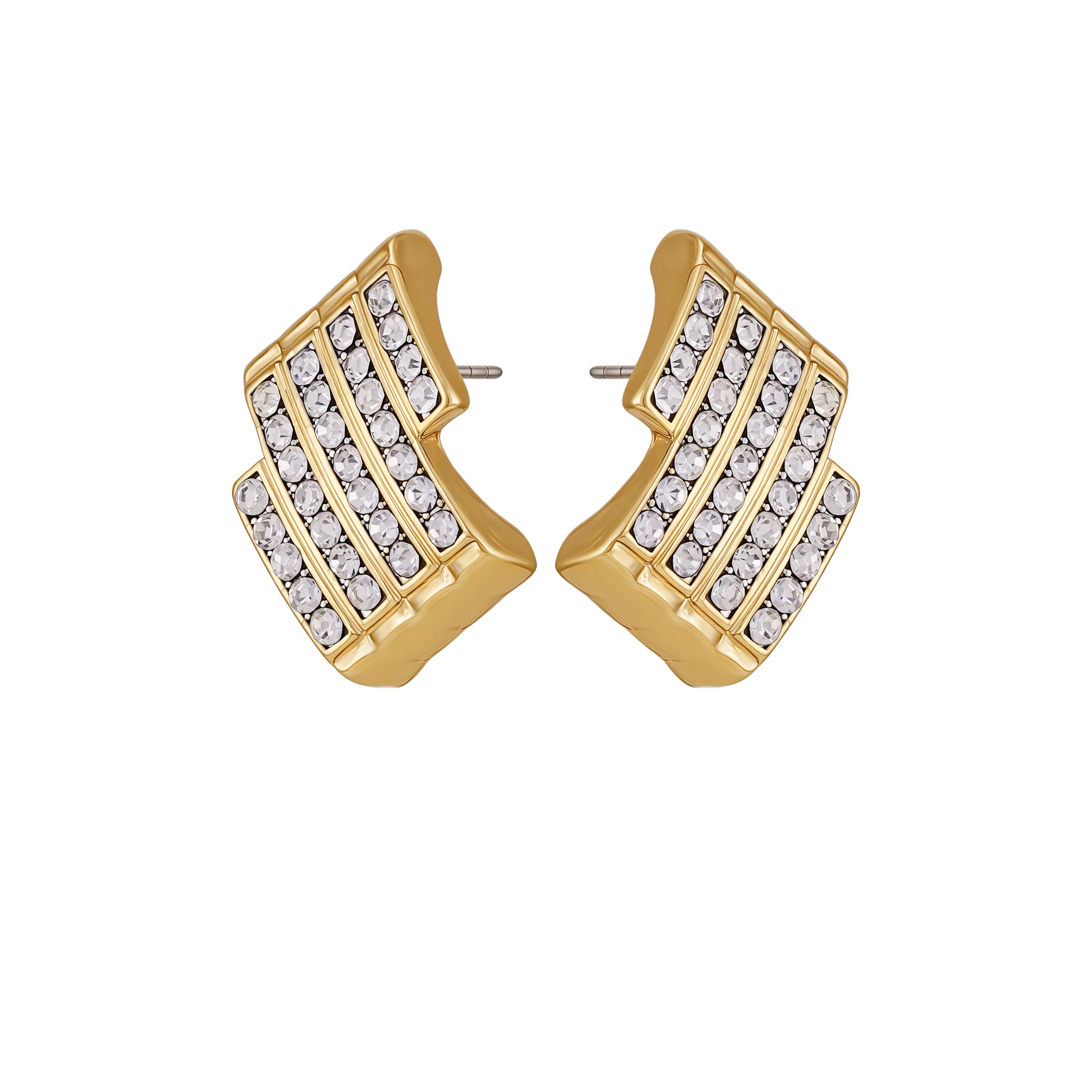 Crystal Bar Stud Earrings - Image 2