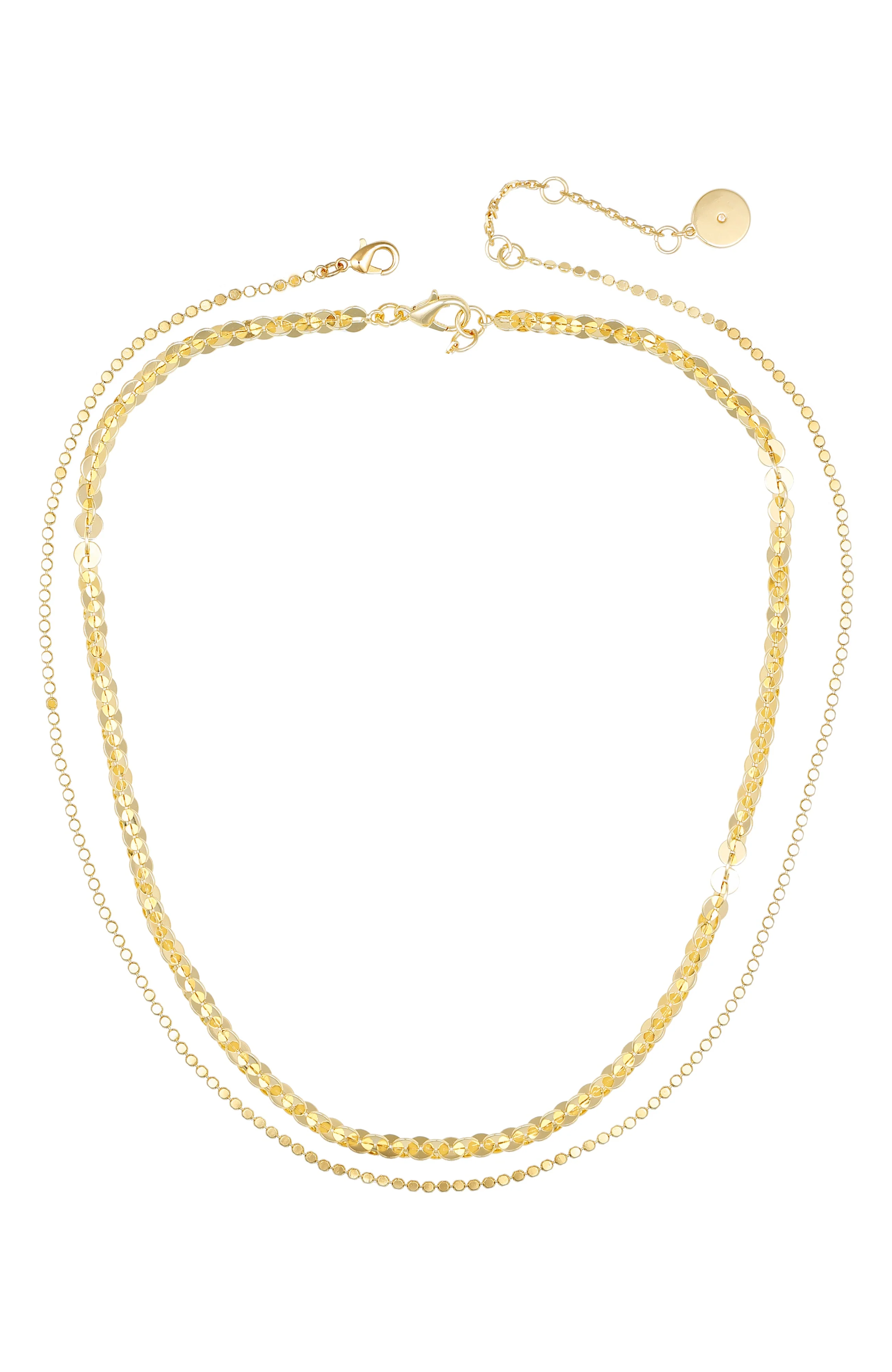 Layered Goldtone Chain Necklace - Image 2