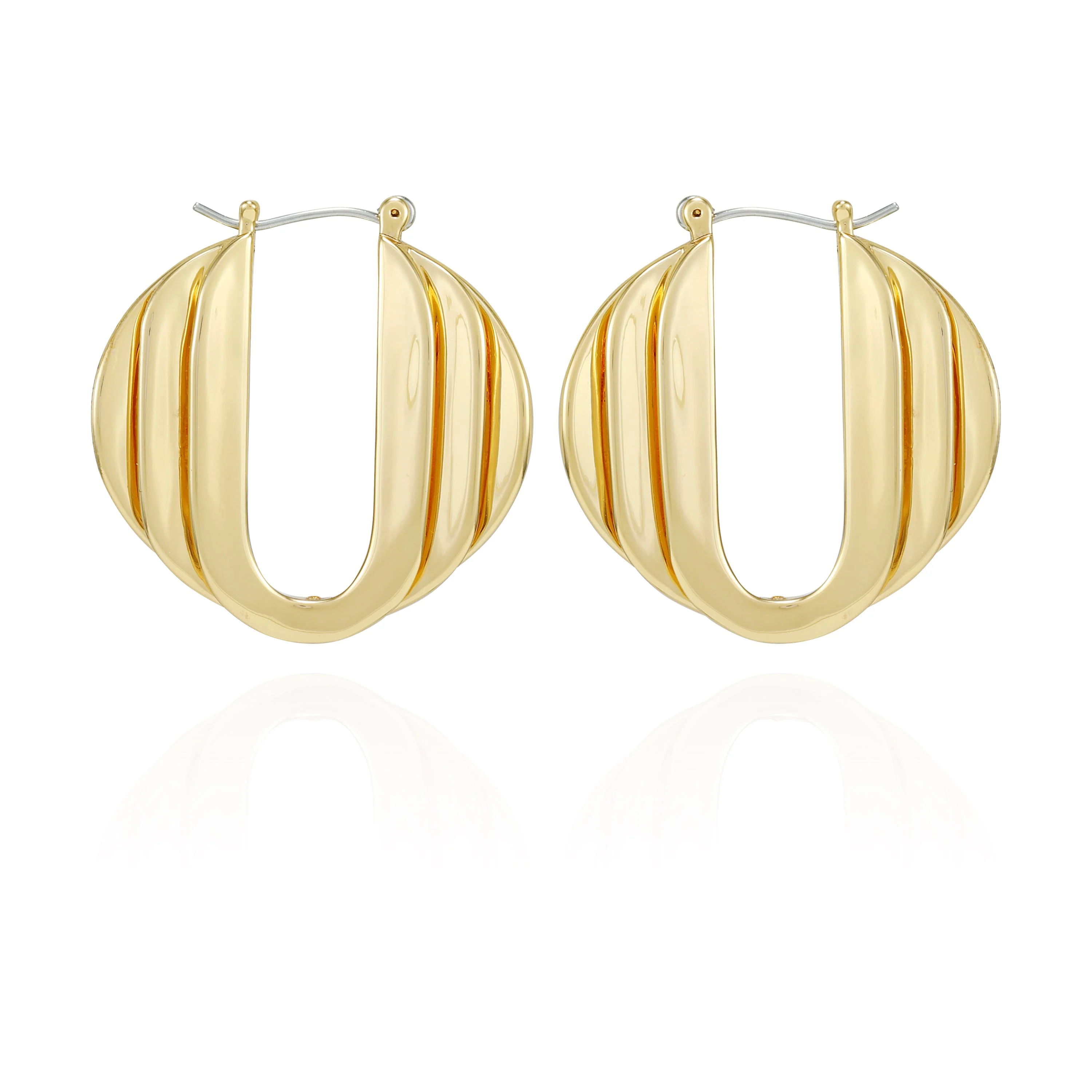 Stacked Link Hoop Earrings