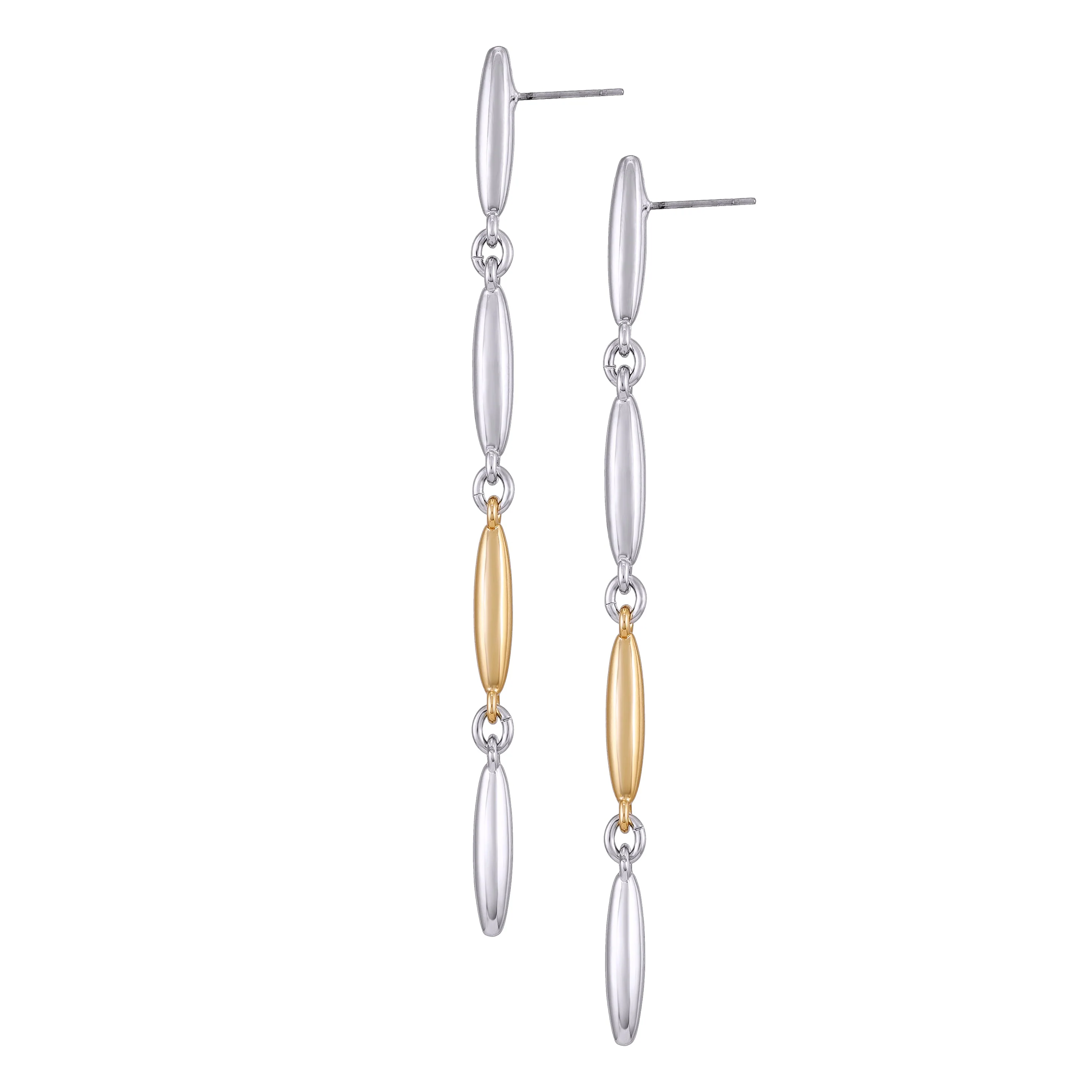 Two Tone Drop Earrings - Image 2