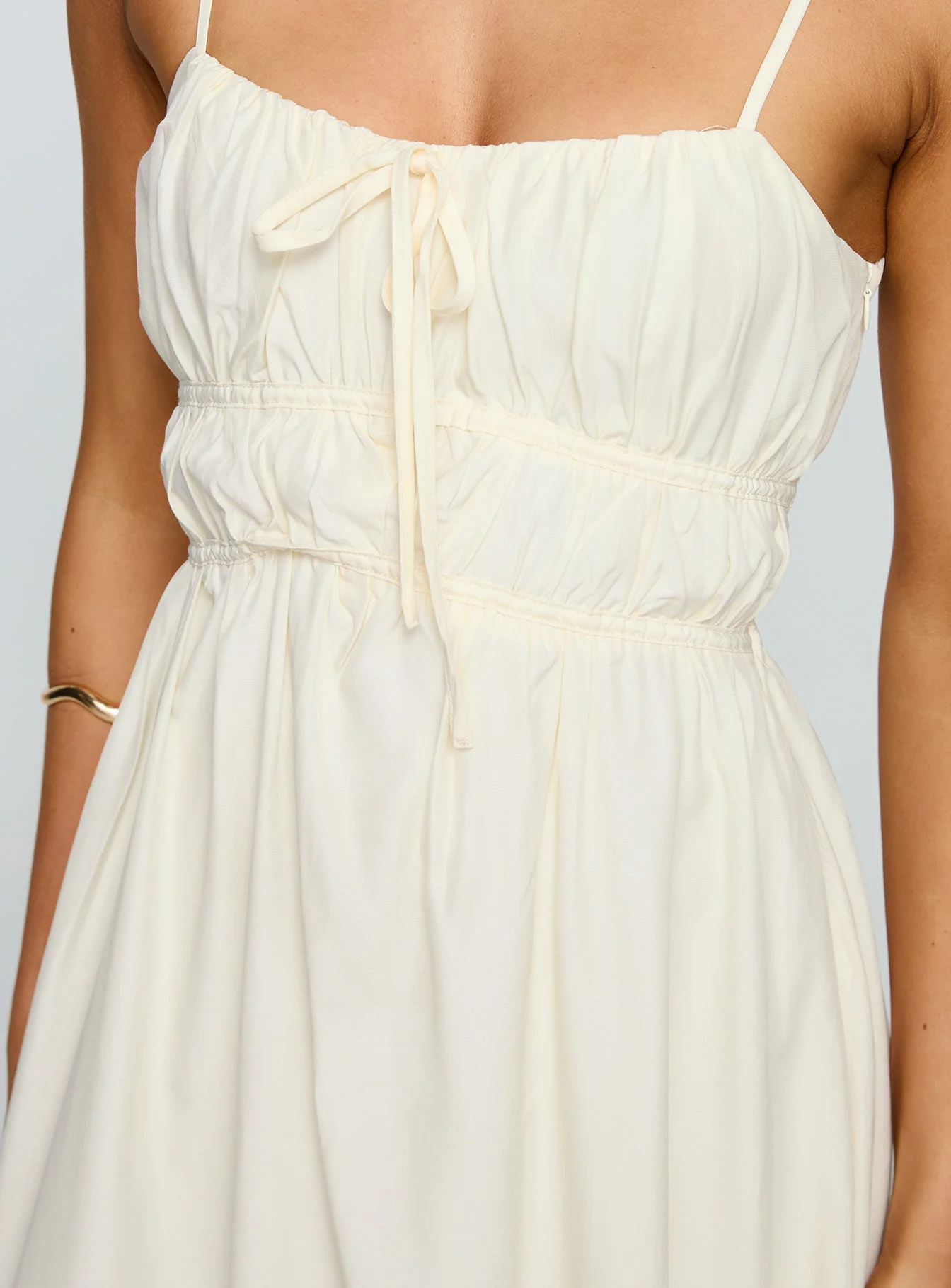 Violeta Tiered Maxi Dress Cream - Image 6
