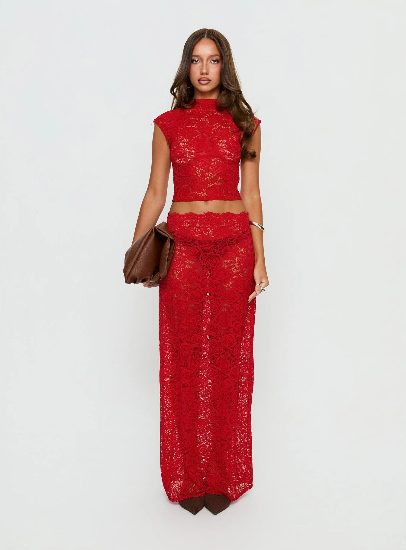 Vionna Lace Top Red - Image 7