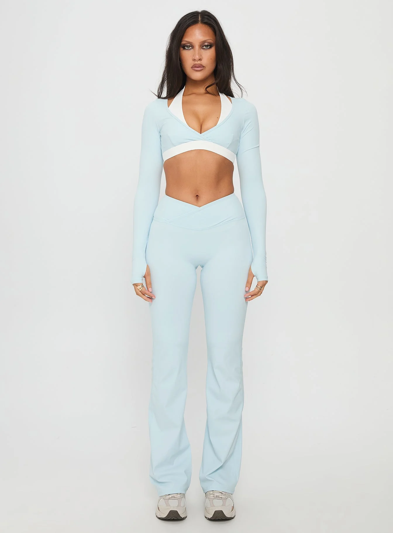 Vitality Long Sleeve Active Crop Blue - Image 7