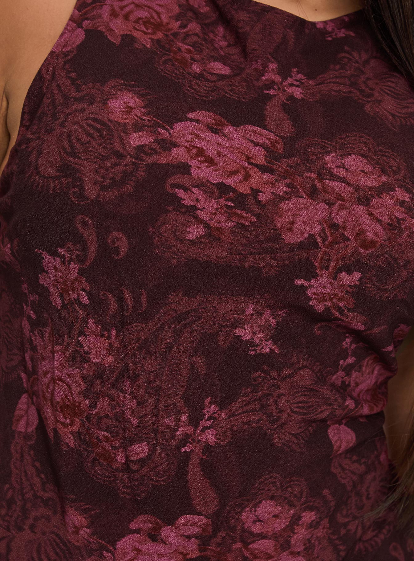 Vivre Mini Dress Burgundy Paisley Curve - Image 6