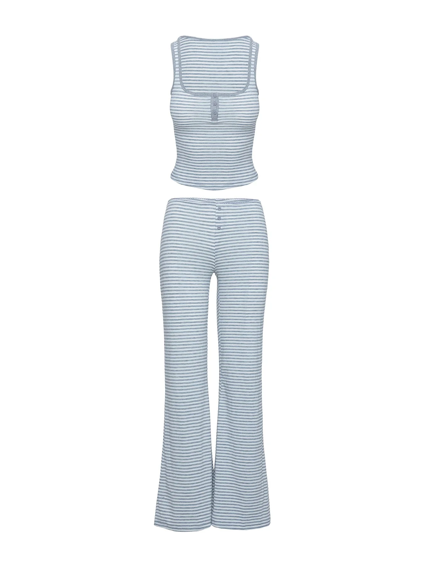 Waffles Stripe Sleep Set Multi - Image 10