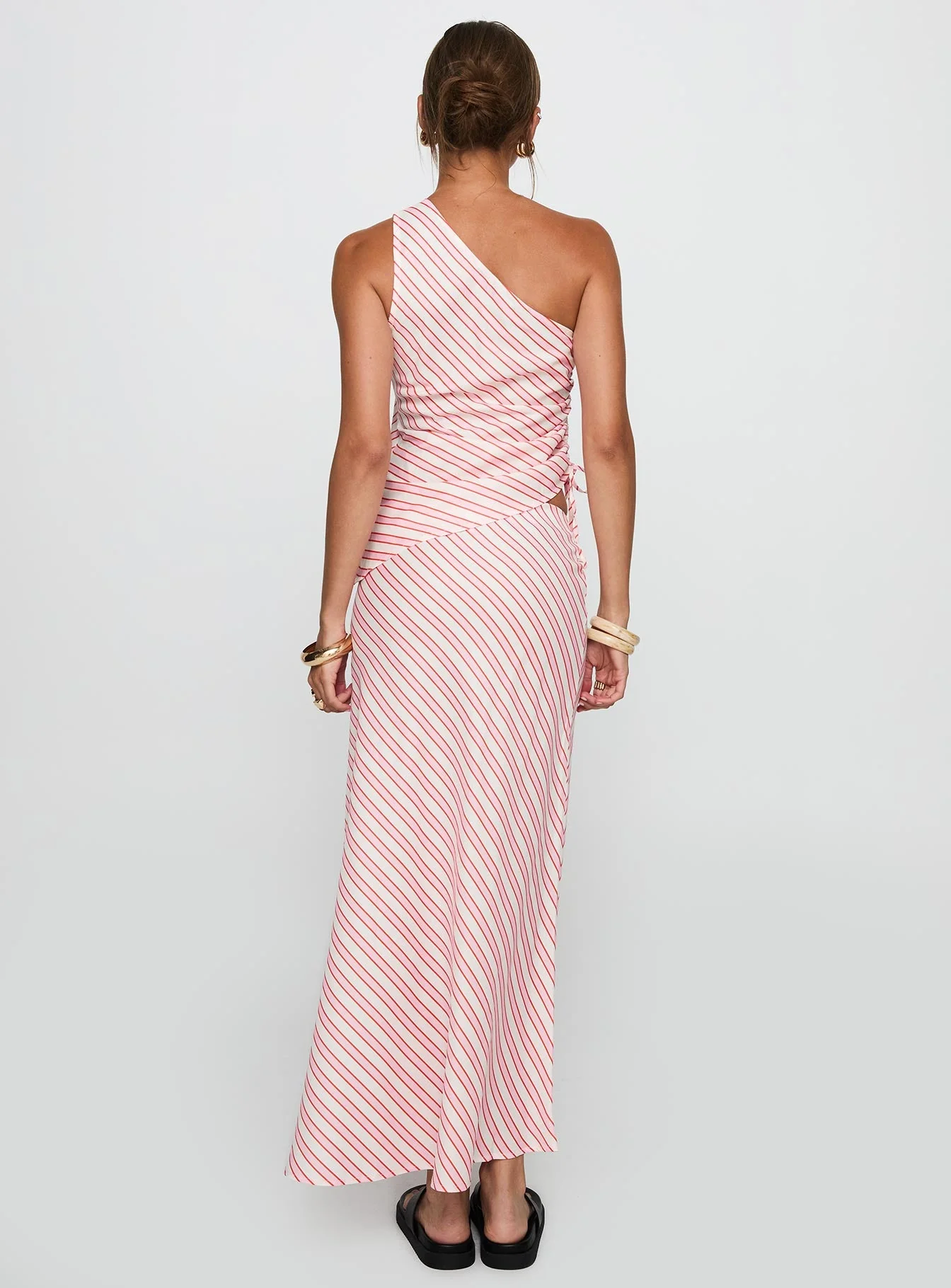 Wanna Dance Asymmetrical Set Pink Stripe - Image 4