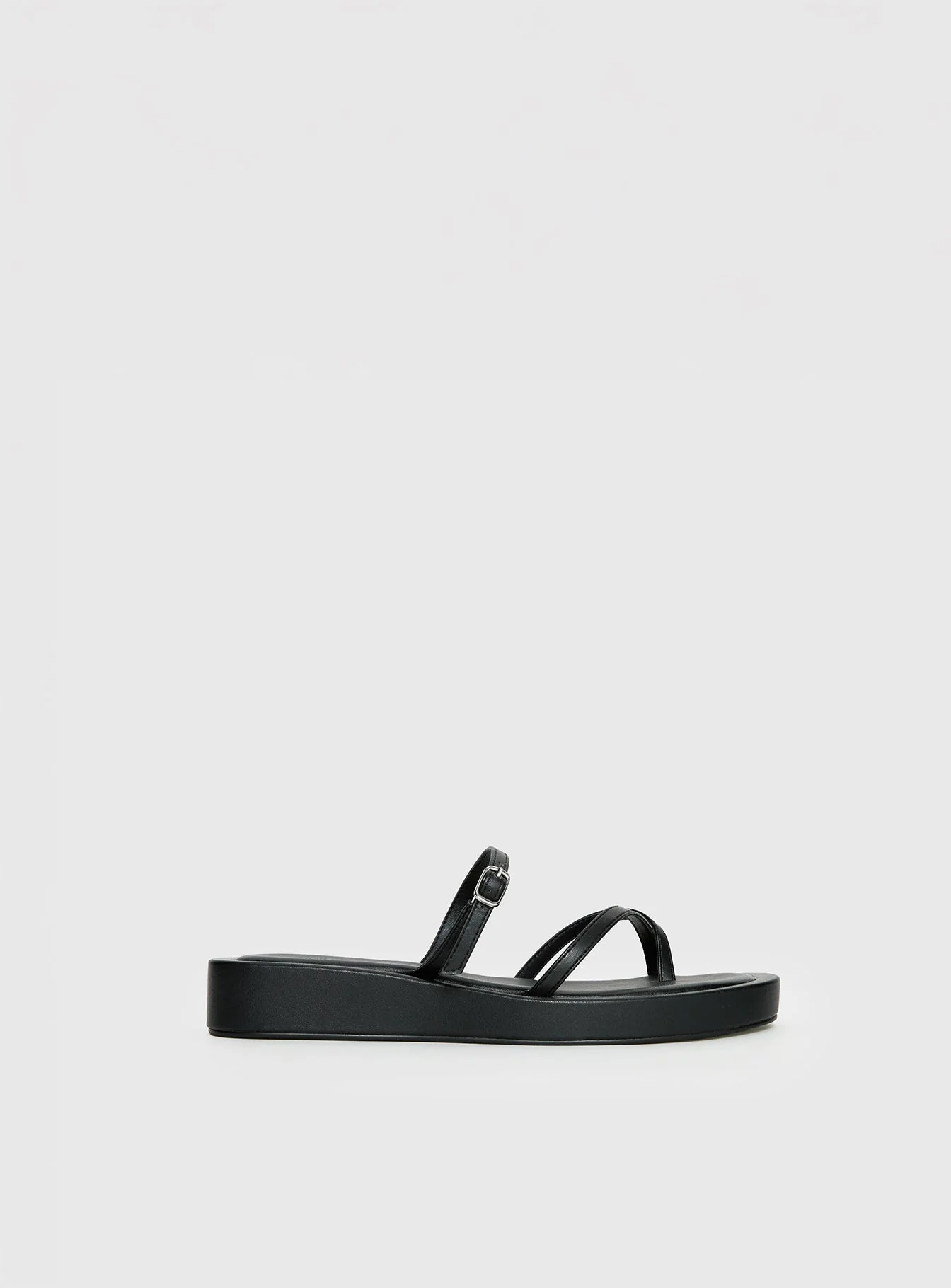 Riki Mini Belt Sandals Black - Image 2