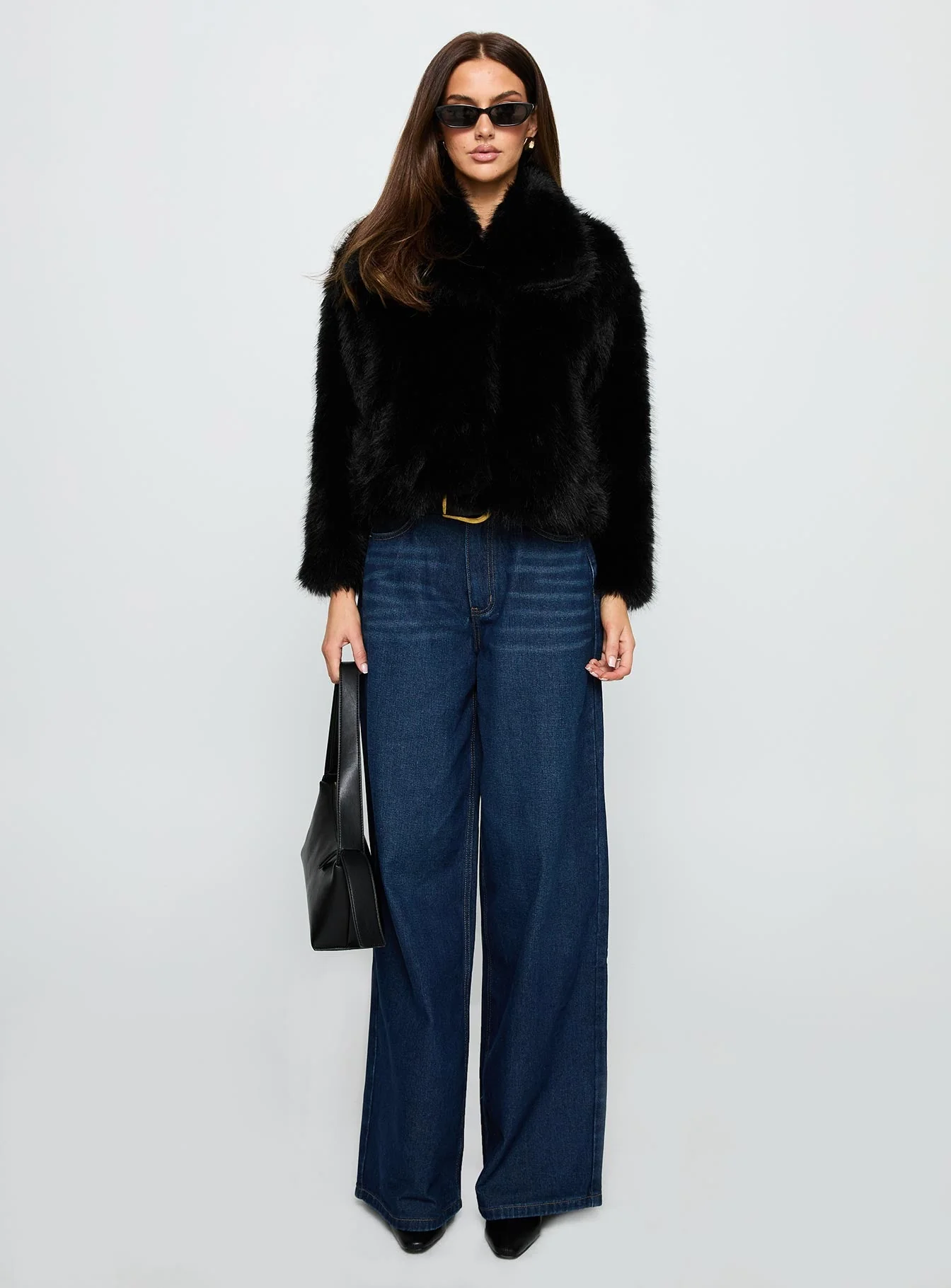 Wayland Faux Fur Jacket Black - Image 7